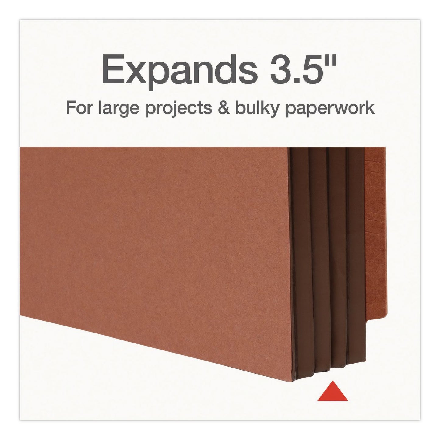 Pendaflex® End Tab File Pocket, Dark Brown Gusset, 3.5" Expansion, Legal Size, Brown/Dark Brown, 10/Box (PFX1007049)