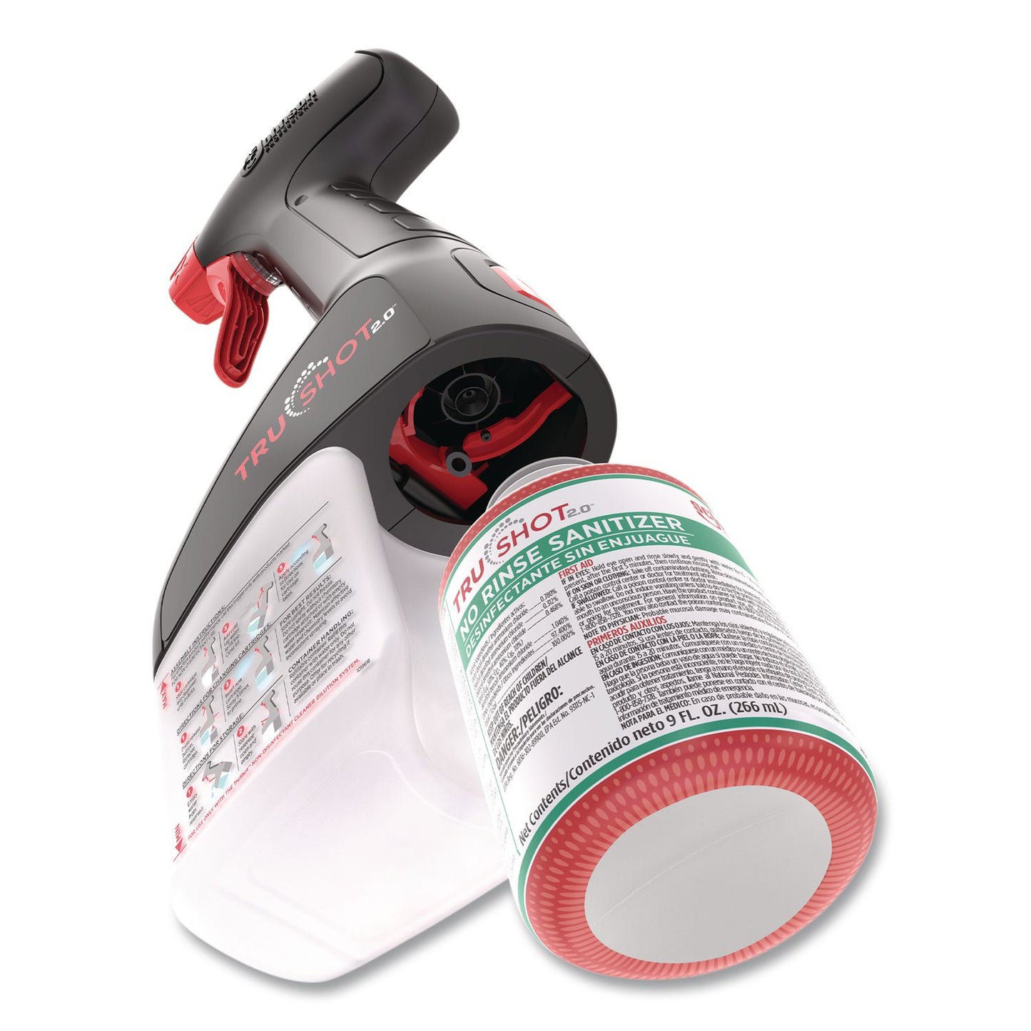 SC Johnson Professional® TruShot 2.0 No Rinse Sanitizer, 9 oz Cartridge, 4/Carton (SJN379852)