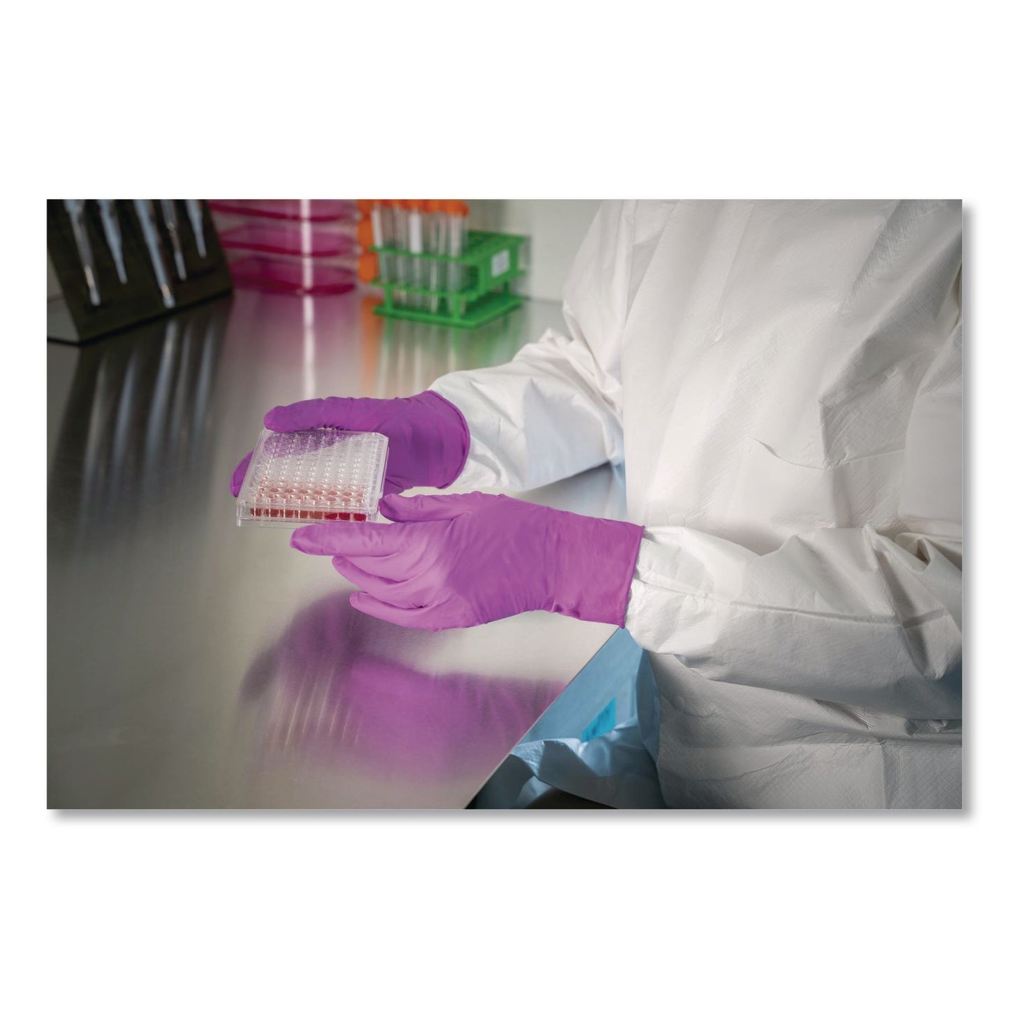 Kimtech™ Polaris Nitrile Exam Gloves, AQL 0.65, Large, 7.5 mil Thick, 12" Long, Dark Magenta, 50/Box, 10 Boxes/Carton (ANS62763)