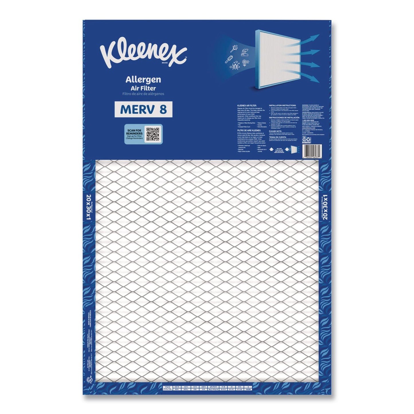 Kleenex® Allergen Air Filter MERV 8, 20 x 30, 6/Carton (KCM56037)