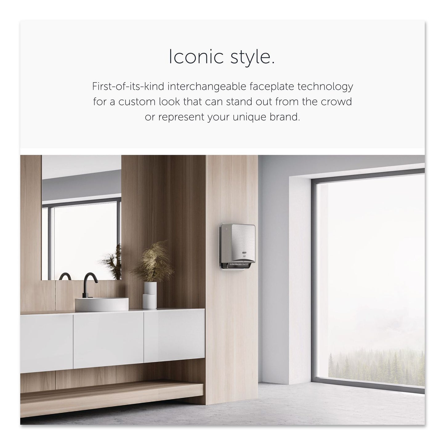 Kimberly-Clark Professional* ICON Faceplate for Automatic Roll Towel Dispenser, 14.06" x 0.05" x 12", Stainless Steel (KCC54109)