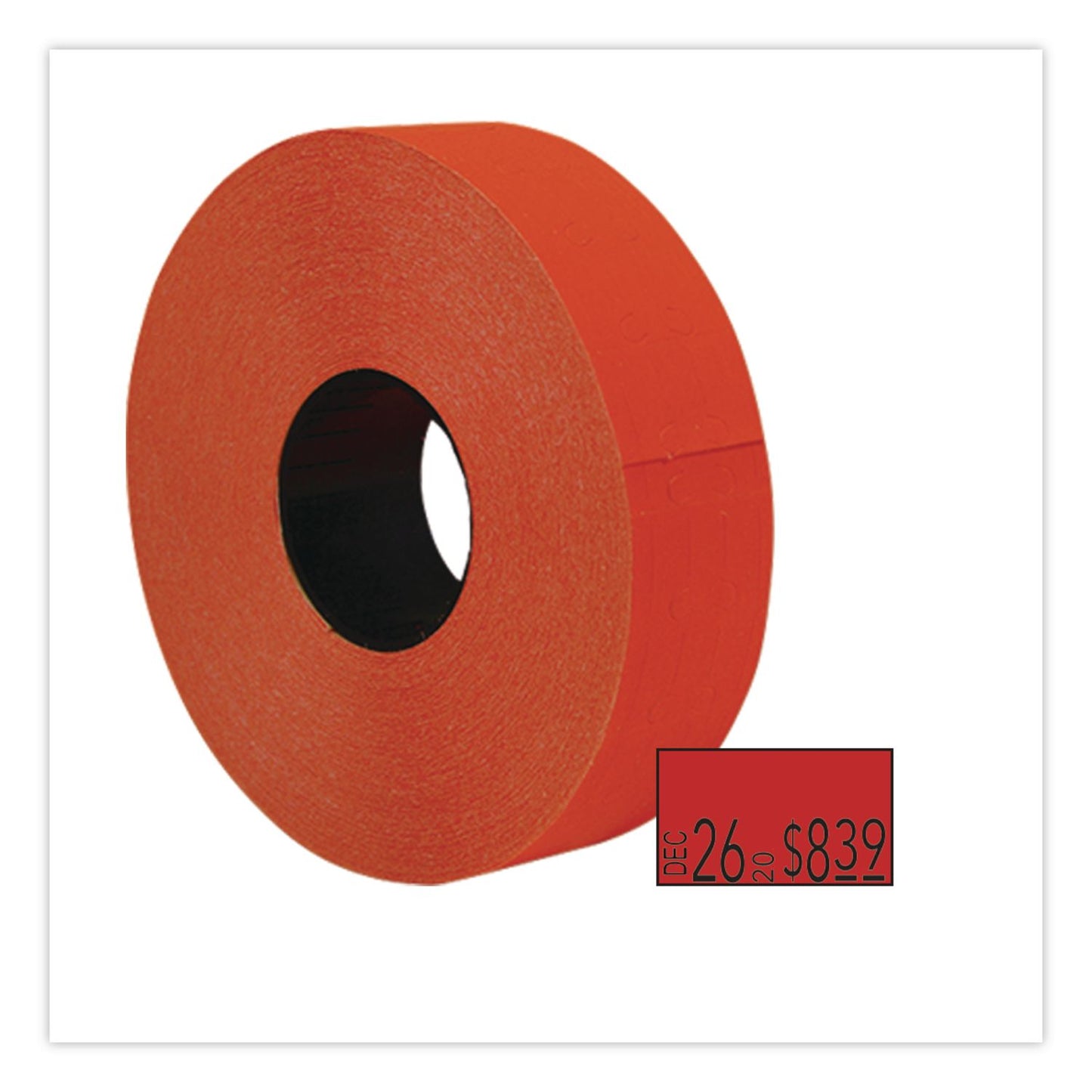 Garvey® One-Line Pricemarker Labels, Red, 2,500 Labels/Roll (GRV098613)