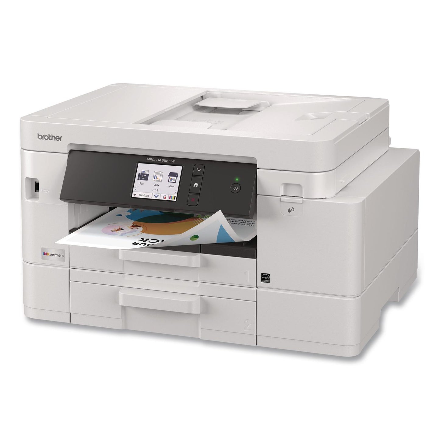 Brother MFCJ4555DW INKvestment 4555 Wireless Color Inkjet All-in-One Printer, Copy/Fax/Print/Scan (BRTMFCJ4555DW)