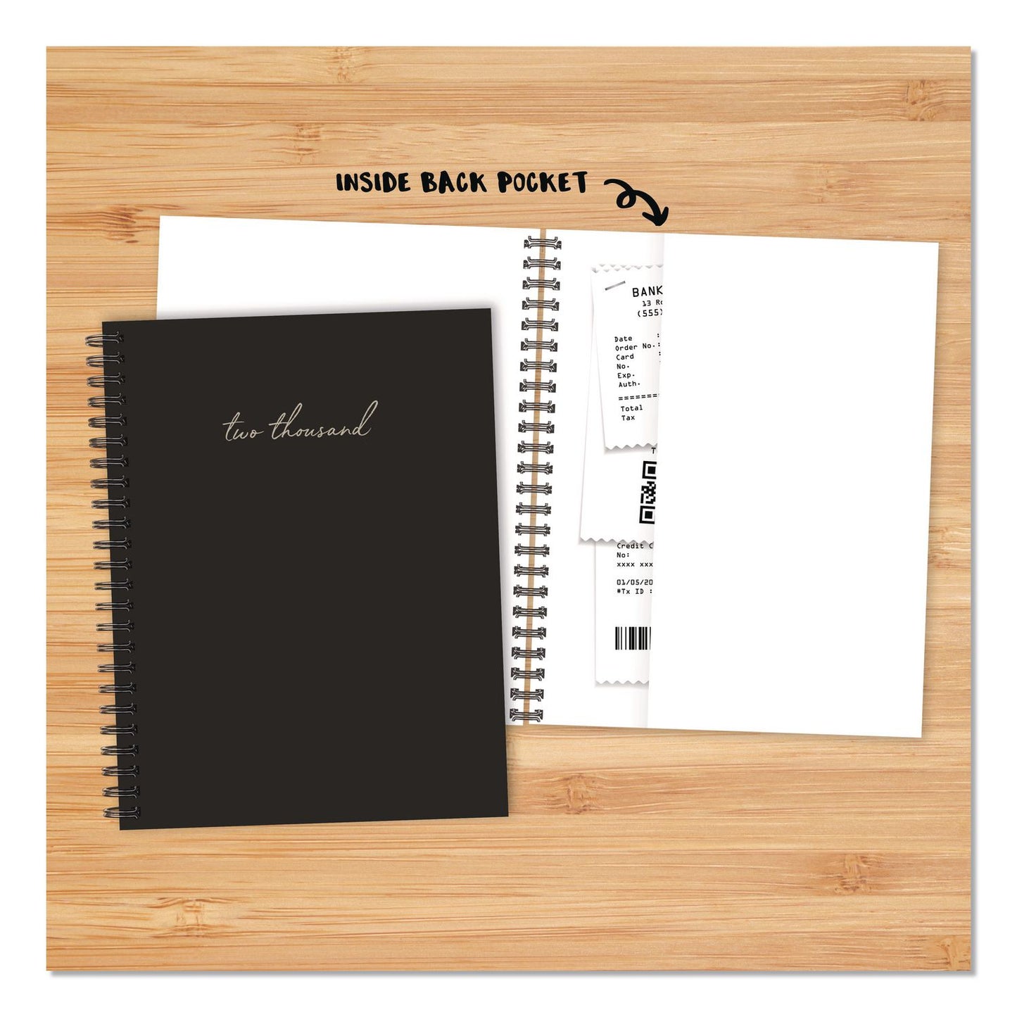 Willow Creek Press Contemporary Black (Trilingual) Weekly/Monthly Planner, 8.5 x 6.5, Black Cover, 12-Month (Jan to Dec): 2026 (WPR57759)