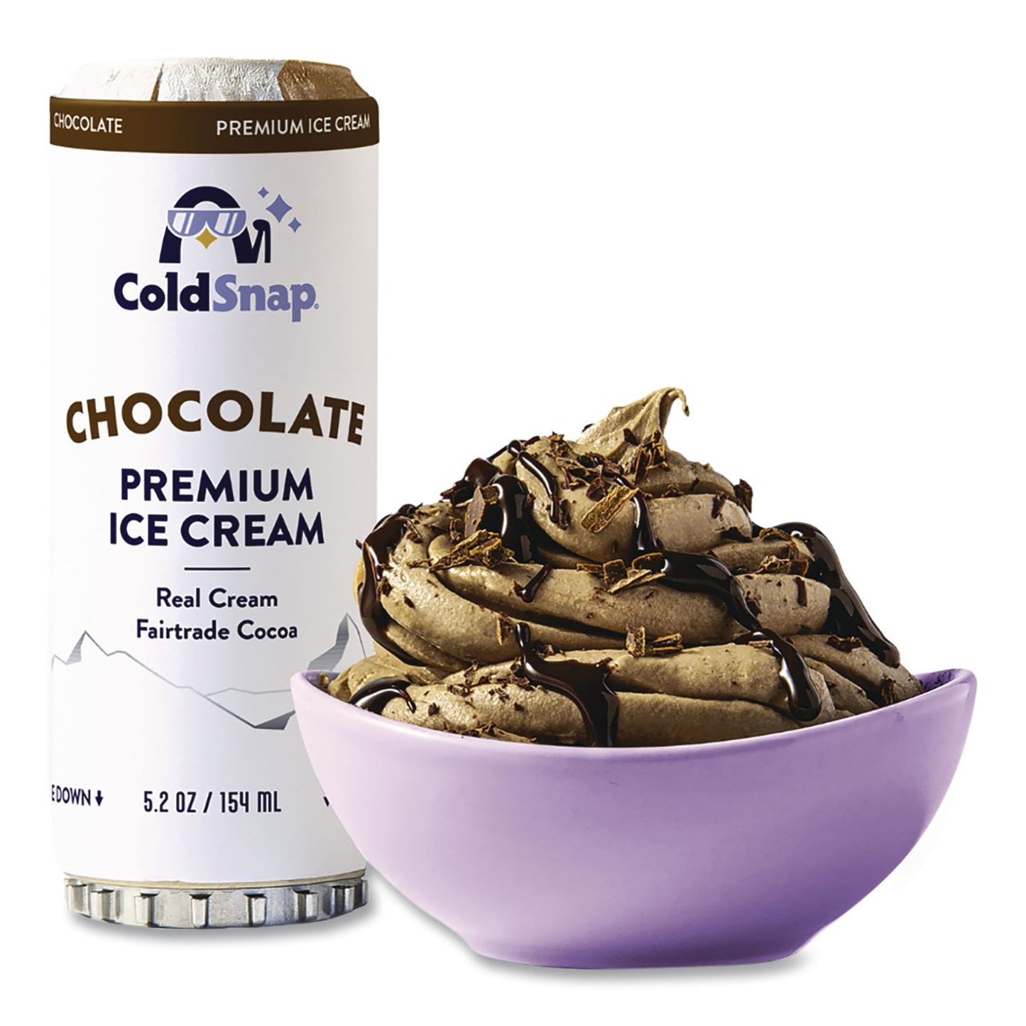 ColdSnap® Ice Cream Pod, Chocolate, 5.2 oz Single Serve Pod for ColdSnap Machine, 12/Carton (CDS600039)