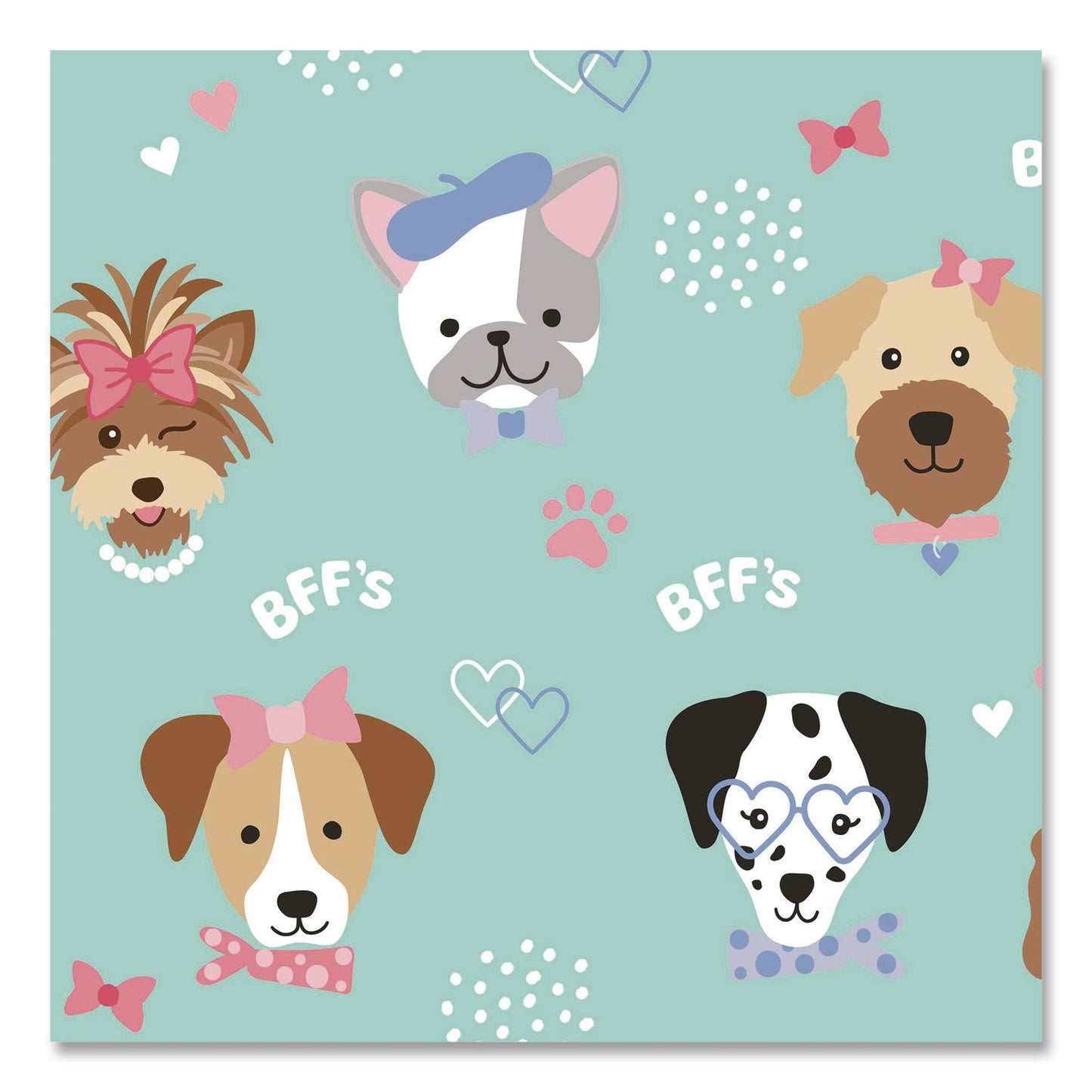 bentgo® Puppy Love Plastic Water Bottle, 15 oz, Multicolor (BEODWB1PPY)