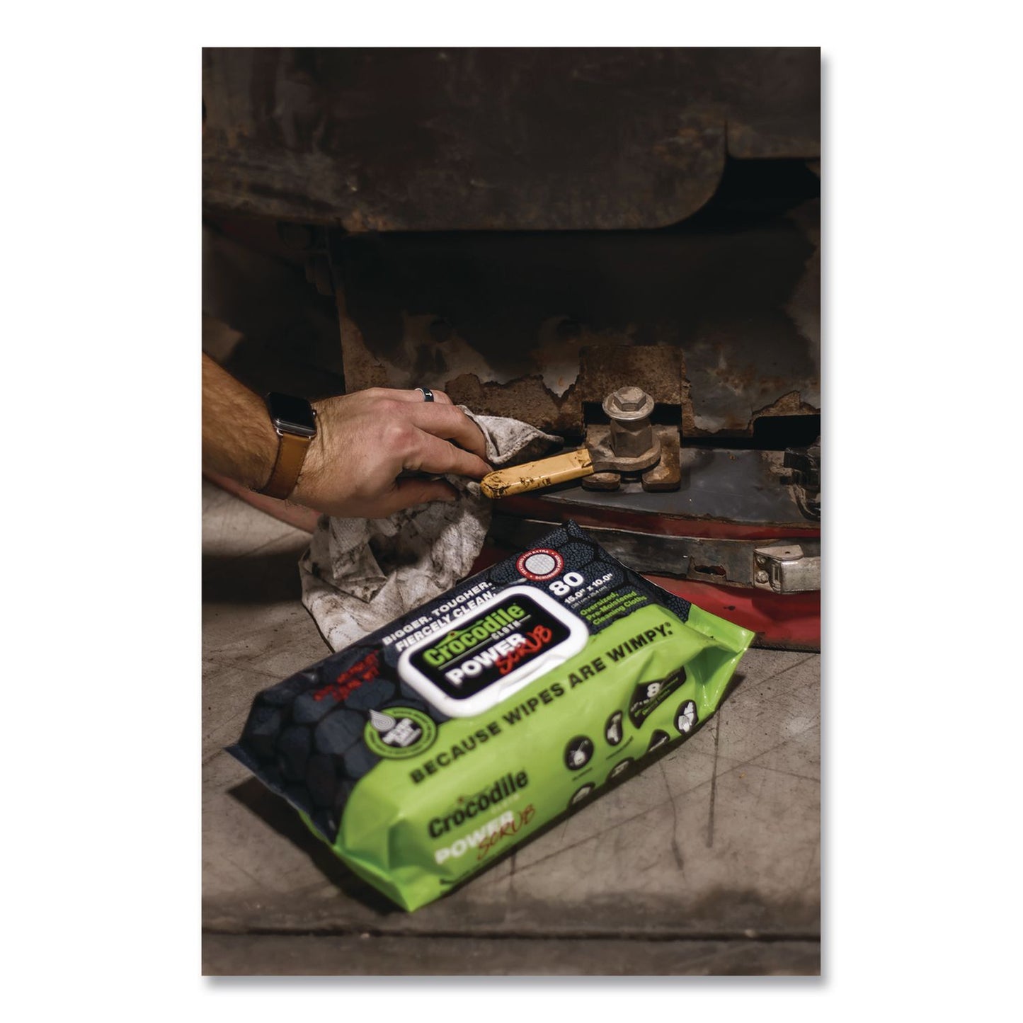 Crocodile Cloth® PowerSCRUB Cleaning Cloths, 10 x 15, White, 80/Pack (DIL6500080)