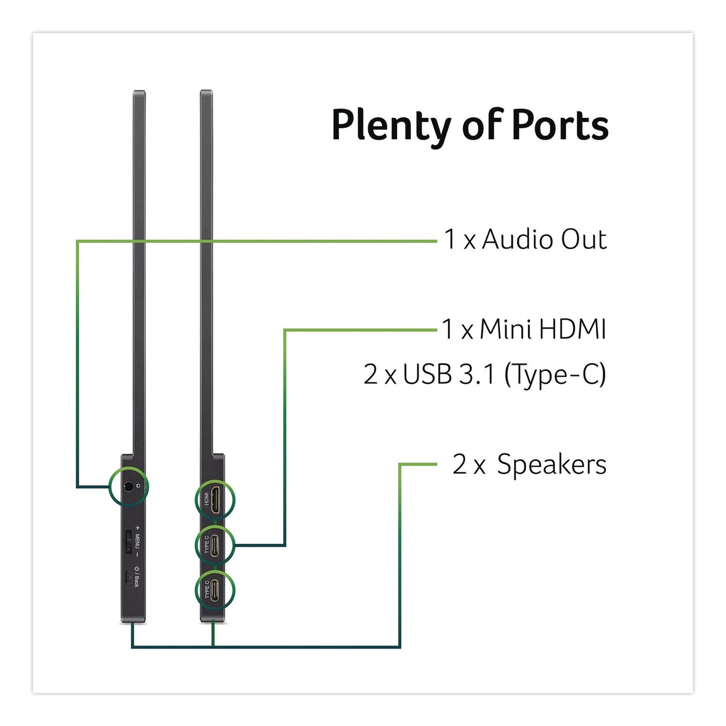 Acer PM161Q FHD LED Portable Business Monitor, 15.6" Widescreen, IPS Panel, 1920 Pixels x 1080 Pixels (ACOPM161QBBMIUU)