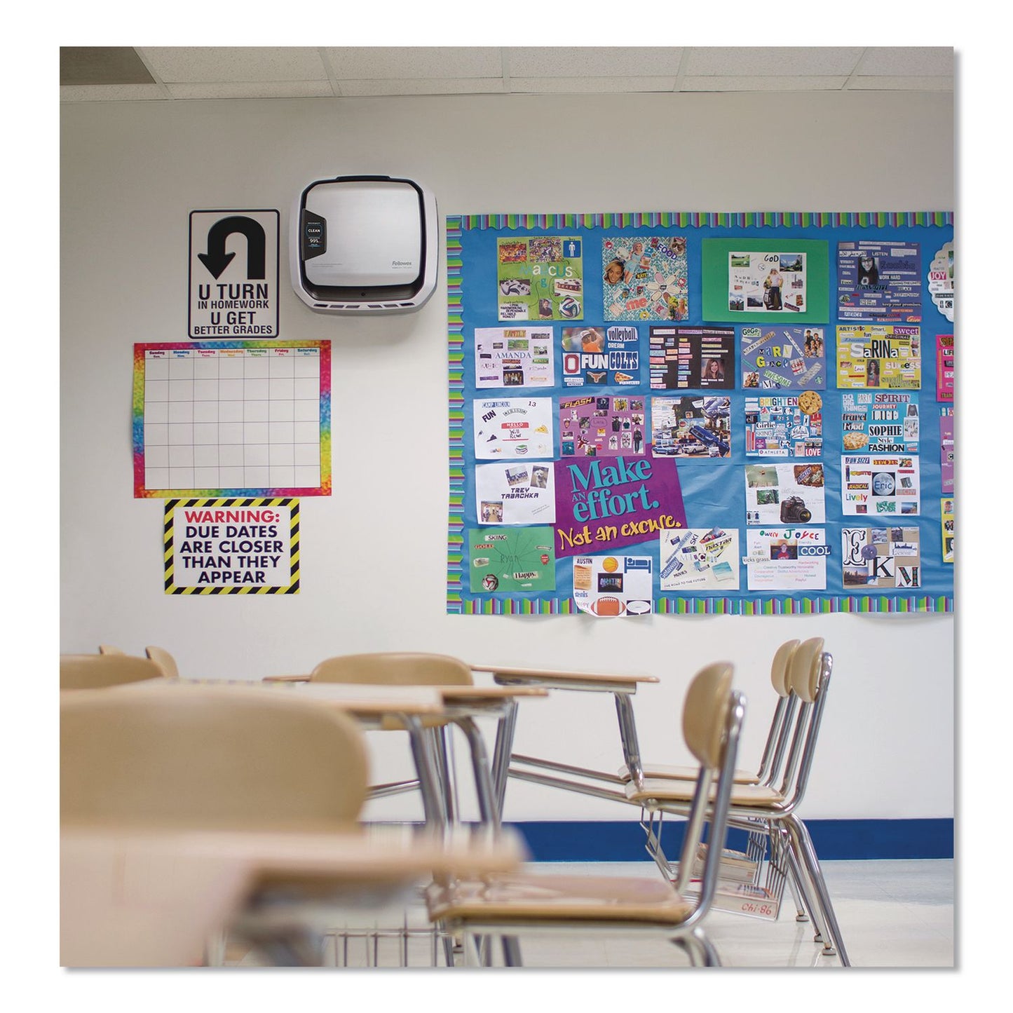 Fellowes® AeraMax Pro AM3 PC H13 True HEPA Hardwired Wall-Mount Air Purifier, 550 sq ft Room Capacity, Stainless Steel (FEL9573001)