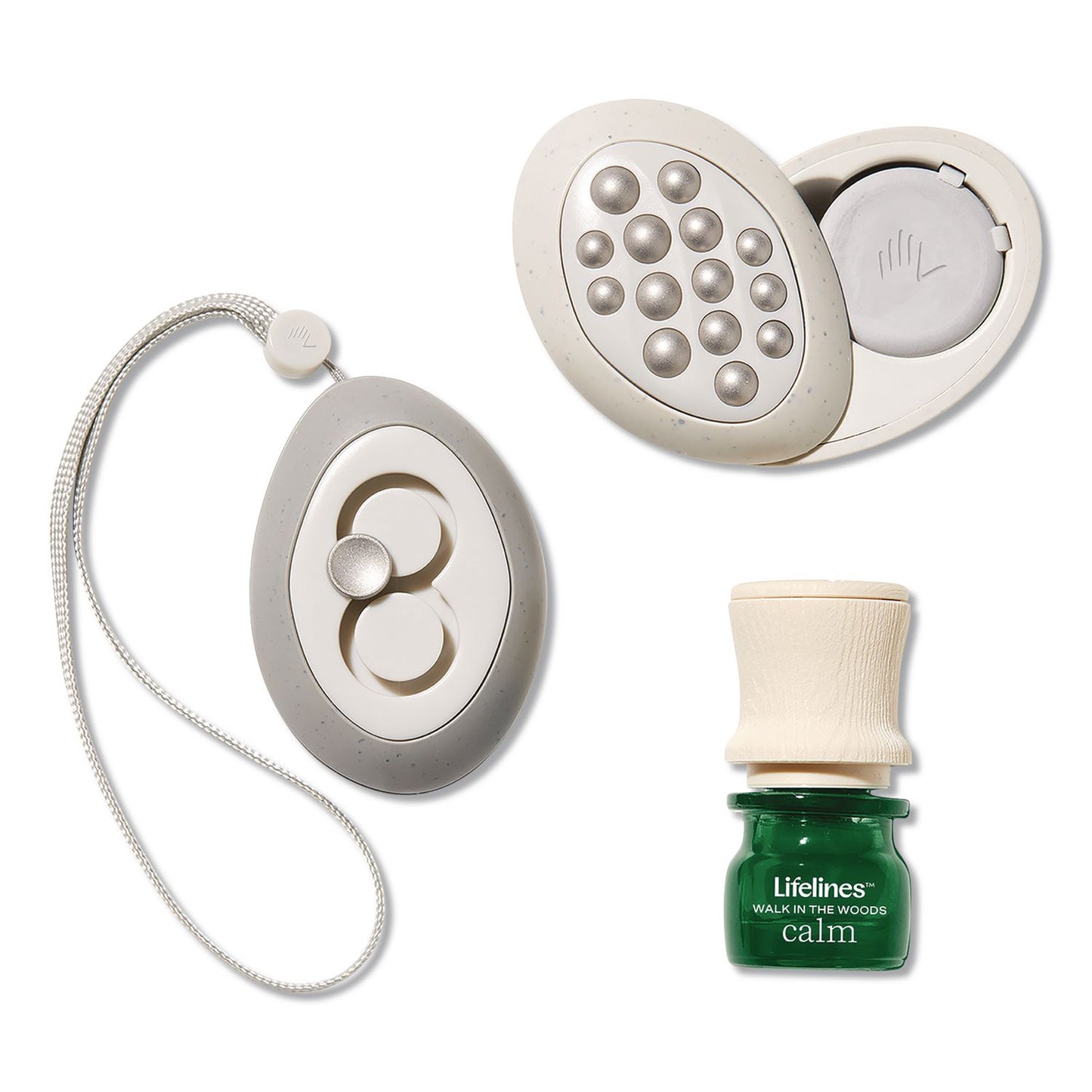 Lifelines® Essential Oil Meditative Grounding Stones and Walk in the Woods Essential Oil, Gray (LLN114501)