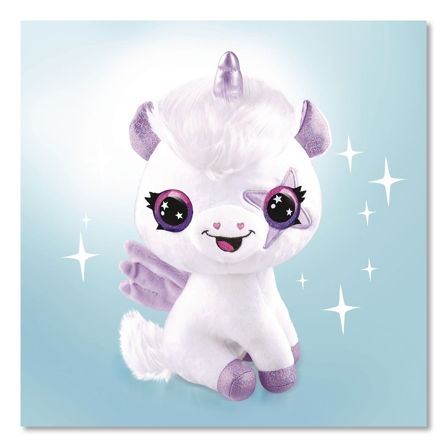 Style 4 Ever™ Airbrush Plush Glow-in-the-Dark Unicorn with Airbrush Tool, (3) Washable Ink Tubes and (60) Stick-On Stencils, Ages 6 and Up (LTP2283308)