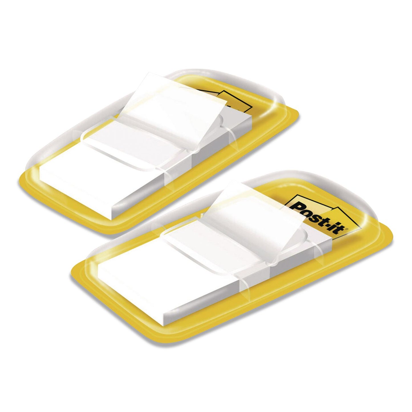 Post-it® Flags Standard Page Flags in Dispenser, 1" Wide, White, 50 Flags/Dispenser, 2 Dispensers/Pack, 24 Packs/Carton (MMM680WE2CT)