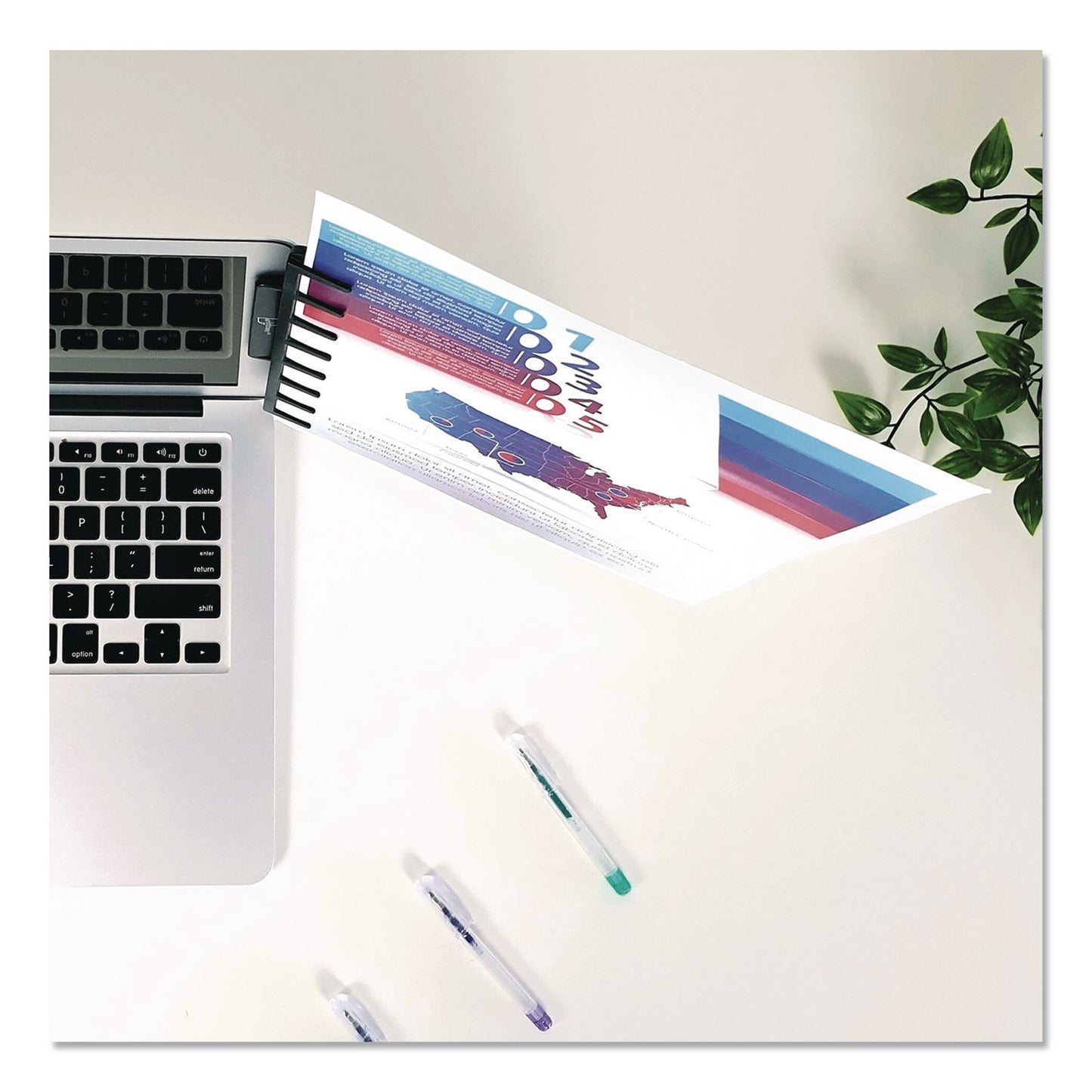 NoteTower Monitor Document and Note Holder, Hold Up to 4 Legal Size Sheets, Plastic, Black (NWRNTR2001)