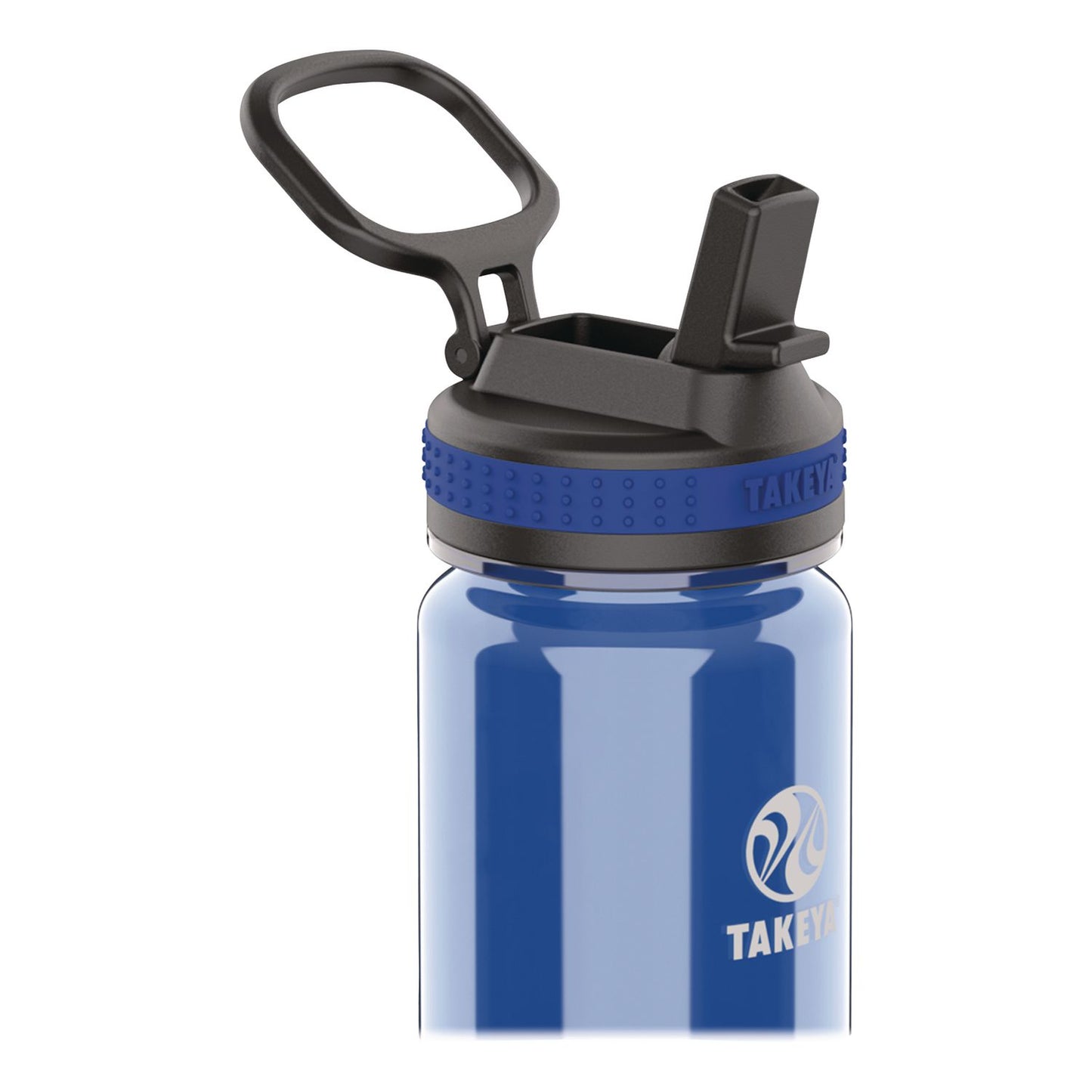 TAKEYA® Tritan Plastic Water Bottle, 18 oz, 1 Royal Bottle, 1 Black Bottle, 2/Pack (TKY51464)