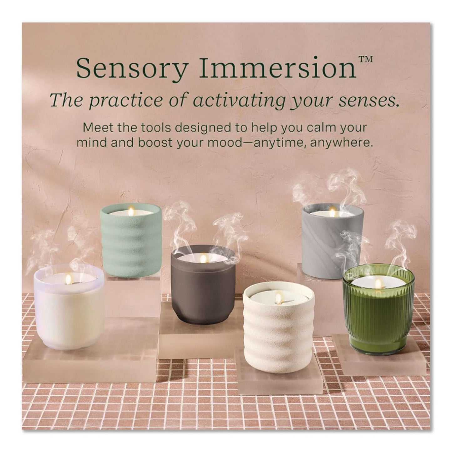 Lifelines® Aromatherapy Essential Oil Flameless Candle Diffuser, Rosemary and Lemon Essential Oil, 5.5 x 5.5 x 5.5, Ivory (LLN111617)