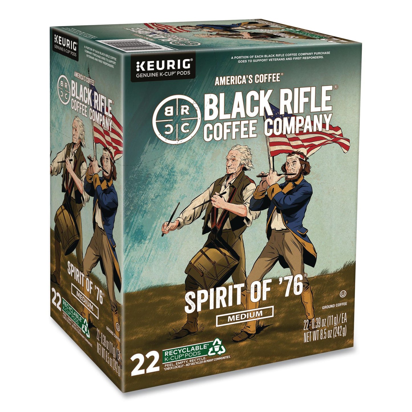 Black Rifle® Coffee Company Spirit of '76 Coffee K-Cups, 22/Box, 4 Boxes/Carton (GMT0501CT)