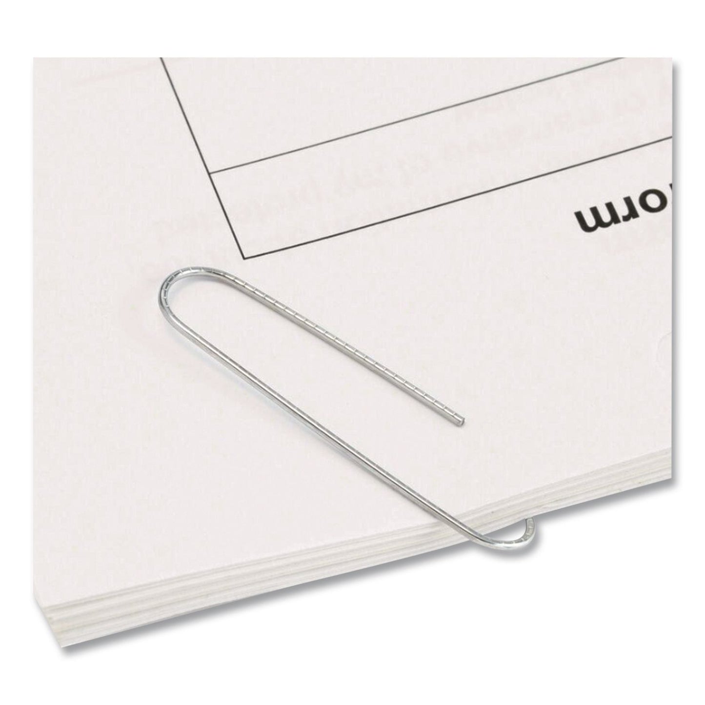 Officemate Giant Paper Clips, Jumbo, Smooth, Silver, 100/Box (OIC633858)