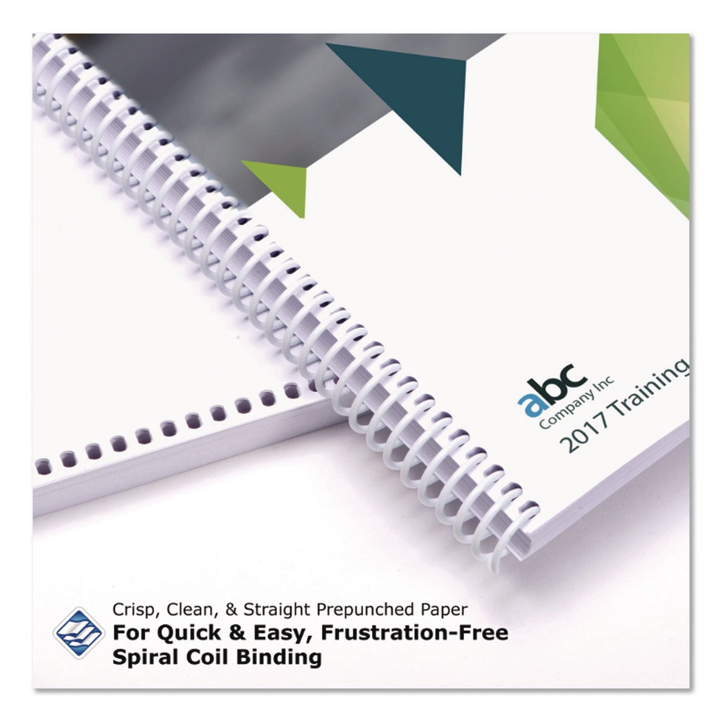 PrintWorks® Professional Punched Paper, 92 Bright, Top: 5-Hole, 20 lb Bond Weight, 8.5 x 11, White, 500/Ream (PRB04108)