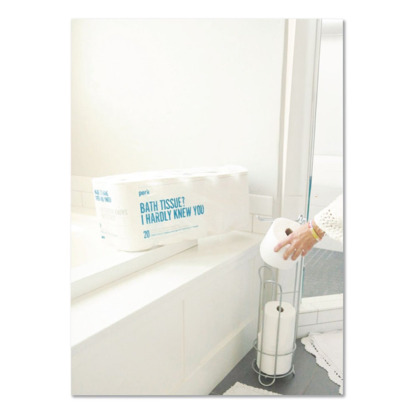 Perk™ Septic Safe Toilet Paper, 1-Ply, White, 1,000 Sheets/Roll, 20 Rolls/Pack (PRK24388712)