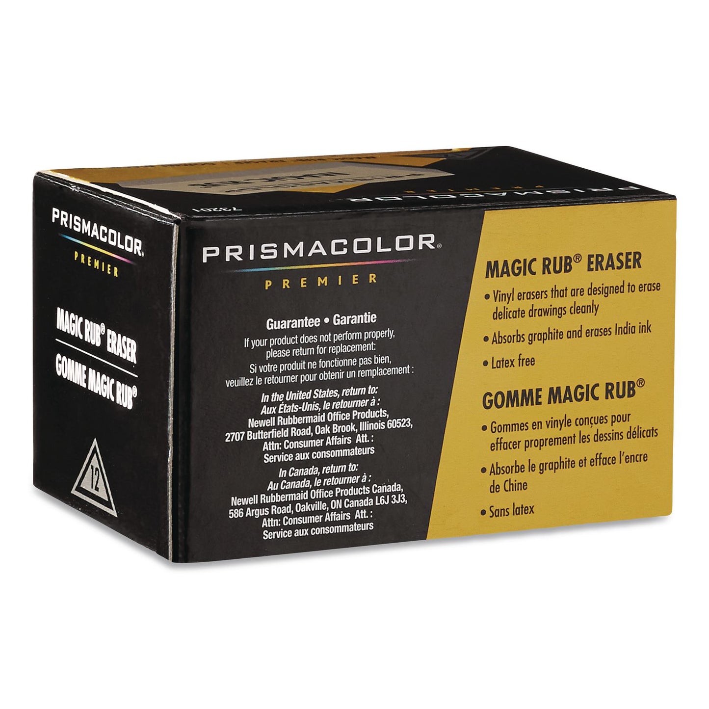 Prismacolor® MAGUC RUB Eraser, For Pencil/Ink Marks, Rectangular Block, Medium, Off-White, 432/Carton (SAN73201CT)