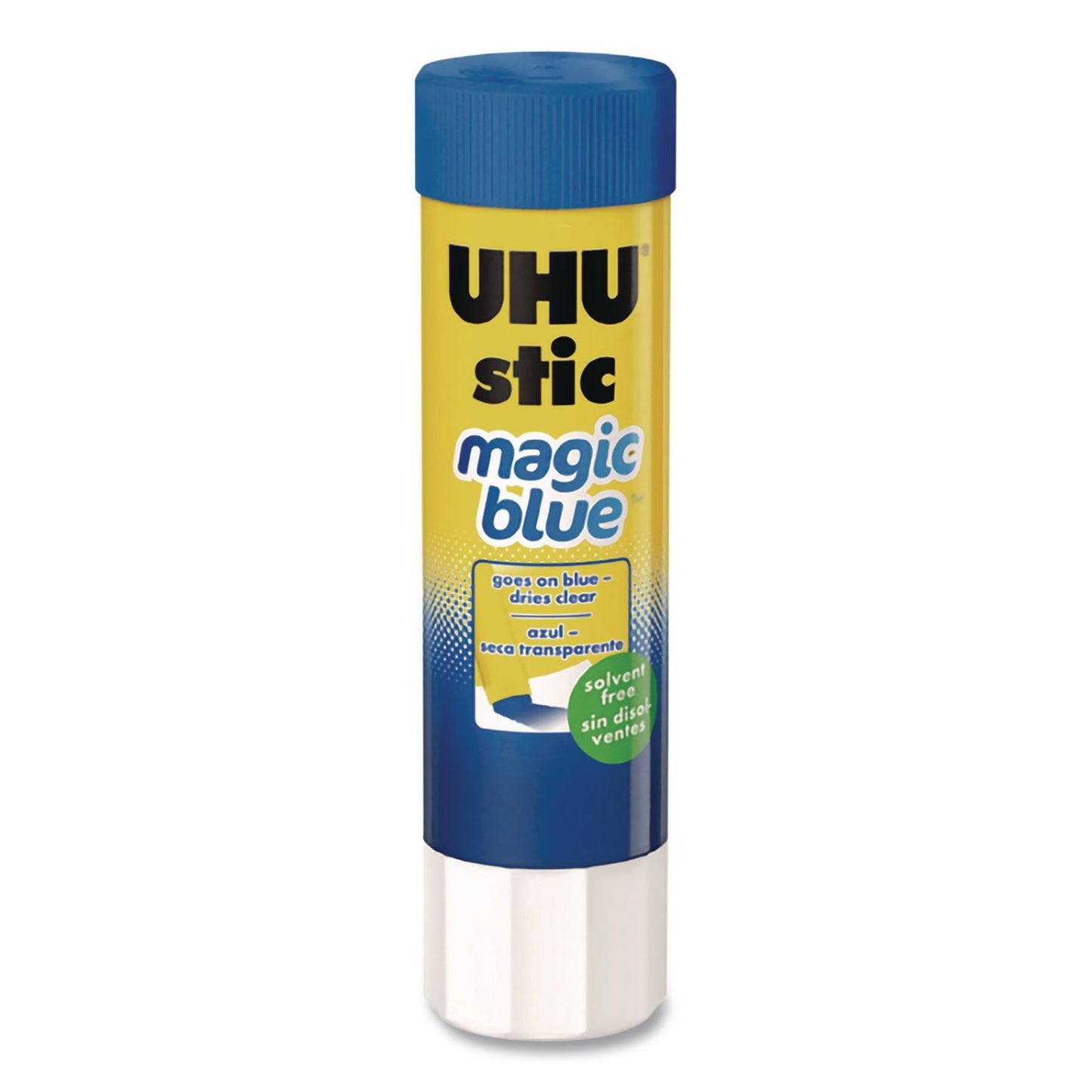 UHU® Stic Permanent Glue, Magic Blue, 0.29 oz, Dries Clear (STD99601)