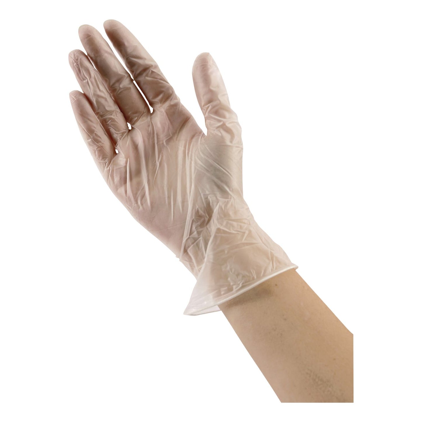 AMBITEX® V200 Series Powder-Free Vinyl Exam Gloves, Medium, 4 mil Thick, 9" Long, Clear, 100/Box, 10 Boxes/Carton (TXIVMD200CT)