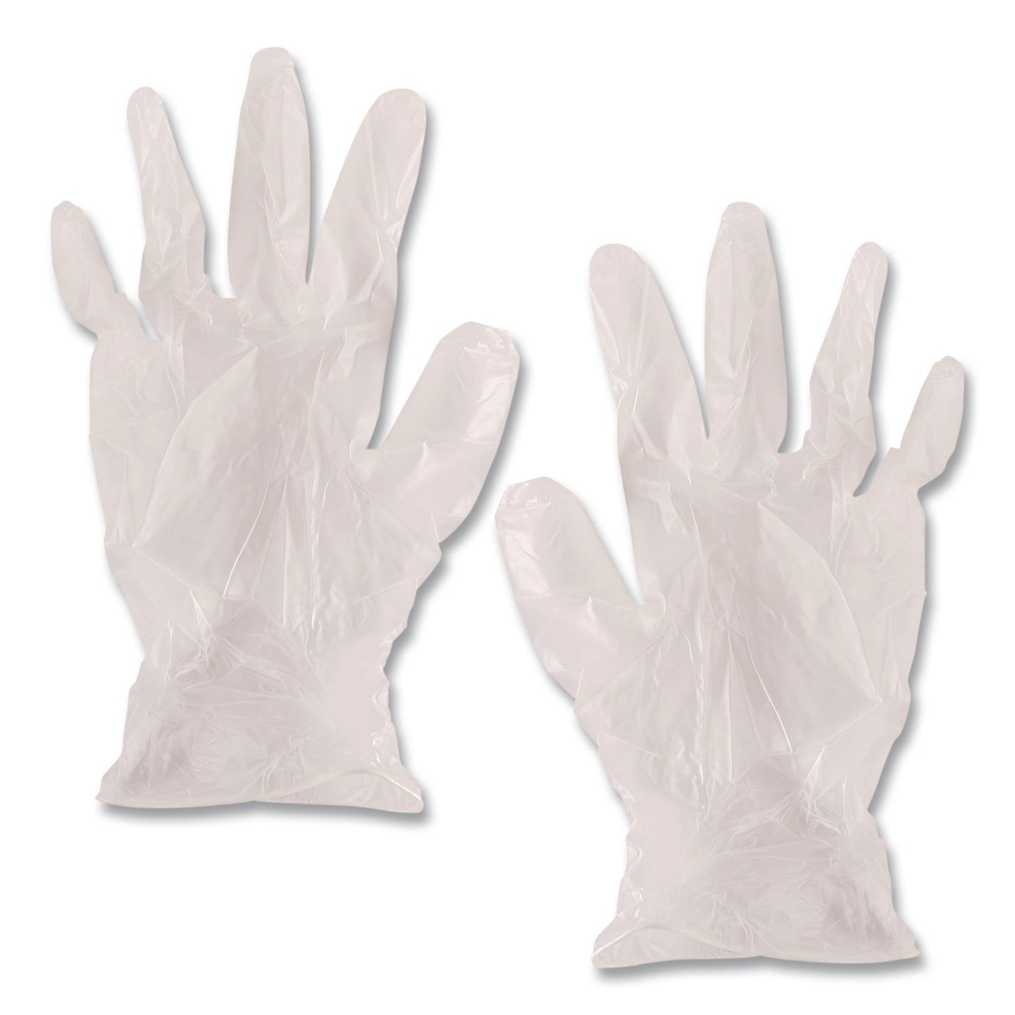 AMBITEX® V200 Series Powder-Free Vinyl Exam Gloves, Small, 4 mil Thick, 9" Long, Clear, 100/Box, 10 Boxes/Carton (TXIVSM200CT)