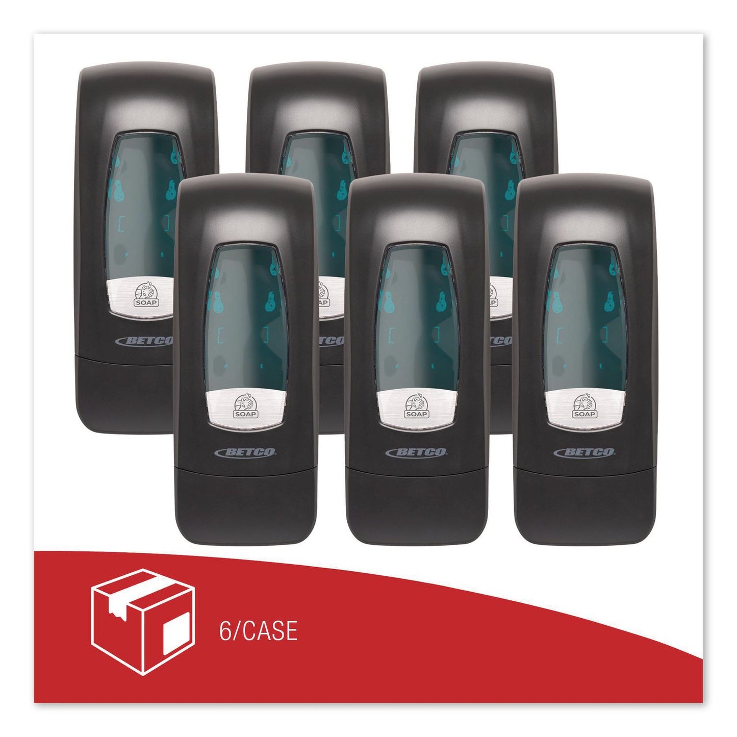 Betco® Clario C3 Manual Lotion Dispenser, 5.08 x 4 x 12.1, Black, 6/Carton (BET9302300)