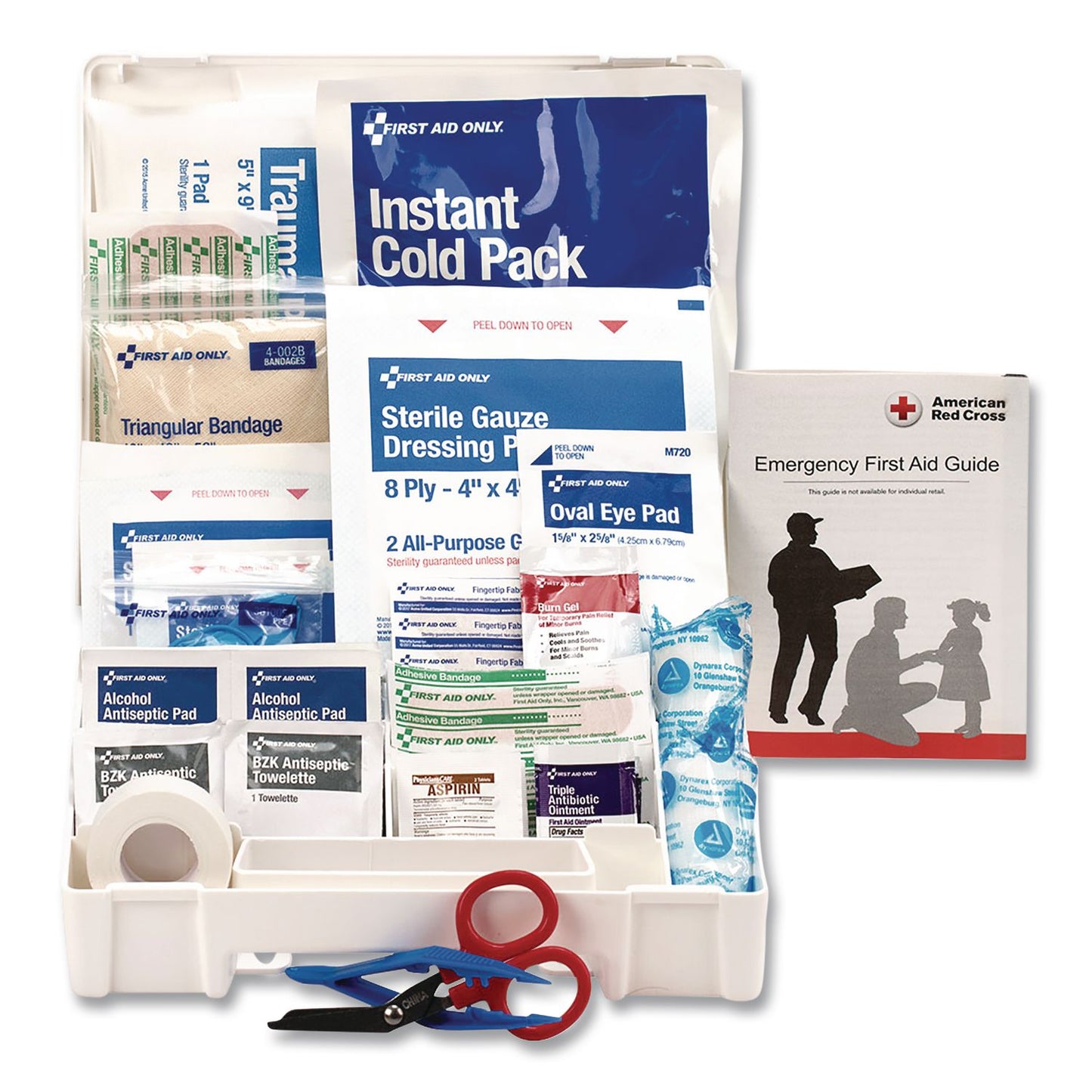 First Aid Only™ Office First Aid Kit for 10 People, 62 Pieces, Plastic Case (FAO222U)