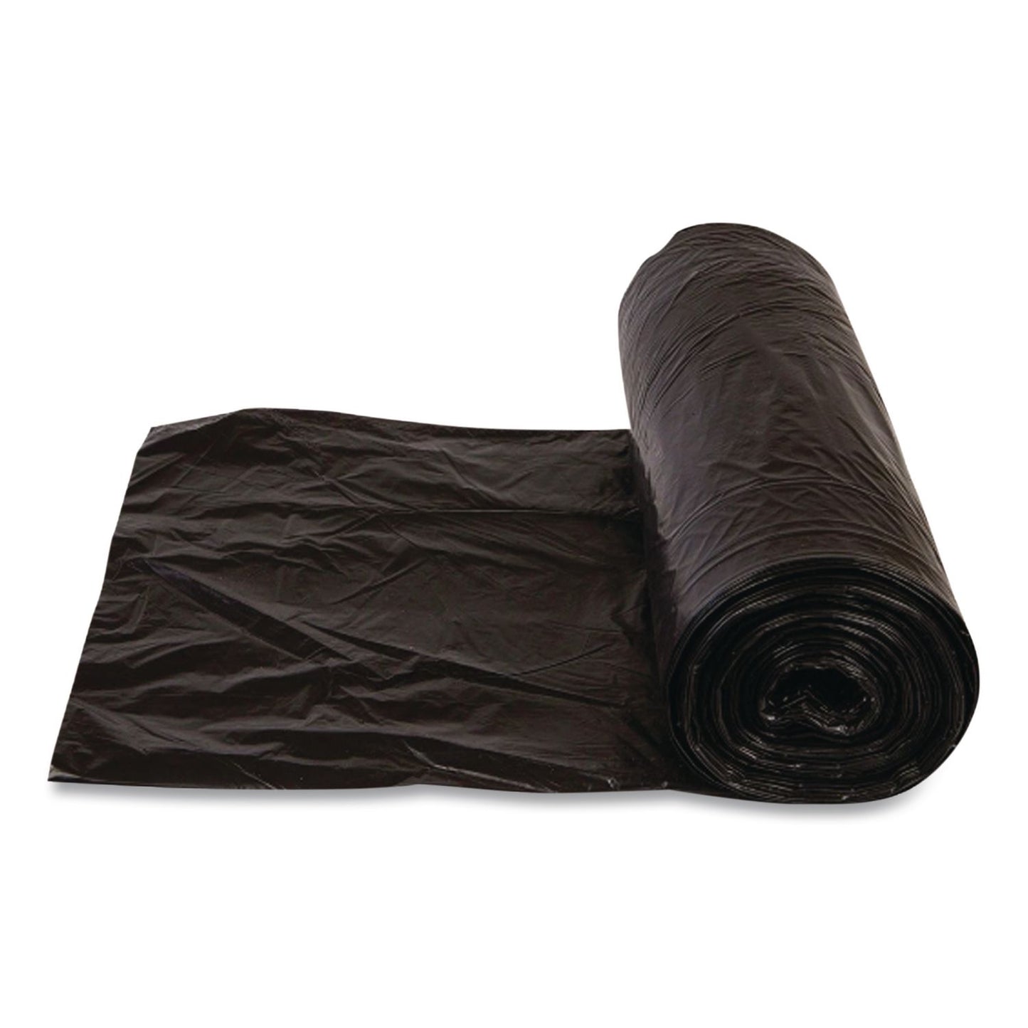 Inteplast Group Low-Density Commercial Can Liners, 30 gal, 0.58 mil, 30" x 36", Black, Interleaved Roll, 25 Bags/Roll, 10 Rolls/Carton (IBSWSL3036HVK)