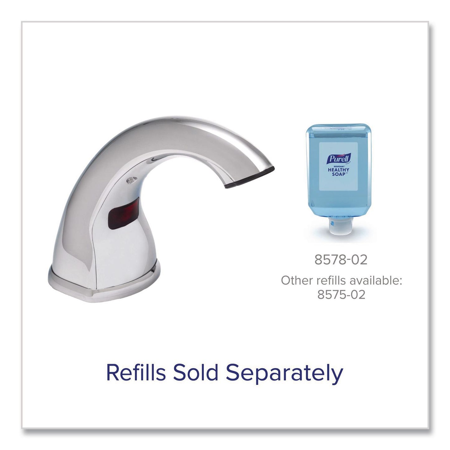PURELL® CX10 Counter Mount Soap Dispenser, 2000 mL, 2.28 x 5.82 x 4.04, Chrome (GOJ892001)