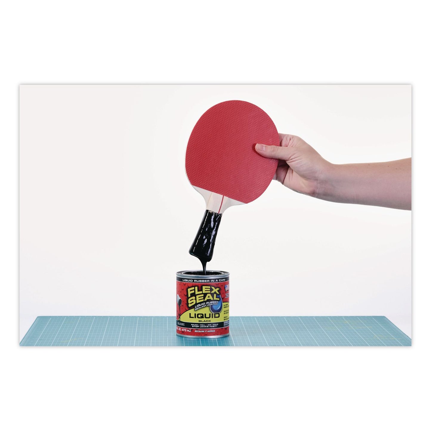 Flex Seal Products® Flex Seal Liquid Rubber Sealant Coating Liquid, 16 oz Can, Dries Black, 6/Carton (FSGLFSBLKR16)