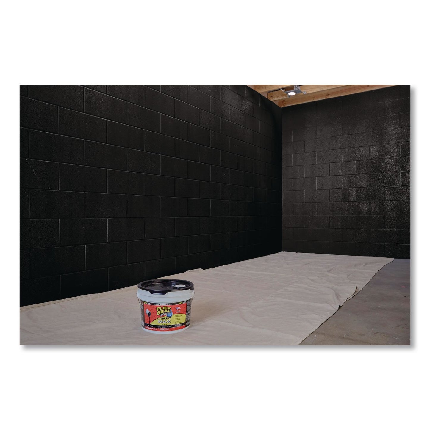 Flex Seal Products® Flex Seal Liquid Rubber Sealant Coating Liquid Max, 2.5 gal Bucket, Dries Black (FSGLFSMAXBLK02)
