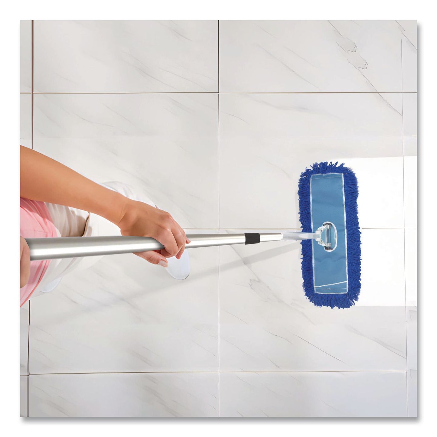 Gritt Commercial Microfiber Looped Dust Mop Pad Head, 24 x 5, Blue, 12/Carton (GCEGRI1822412PK)