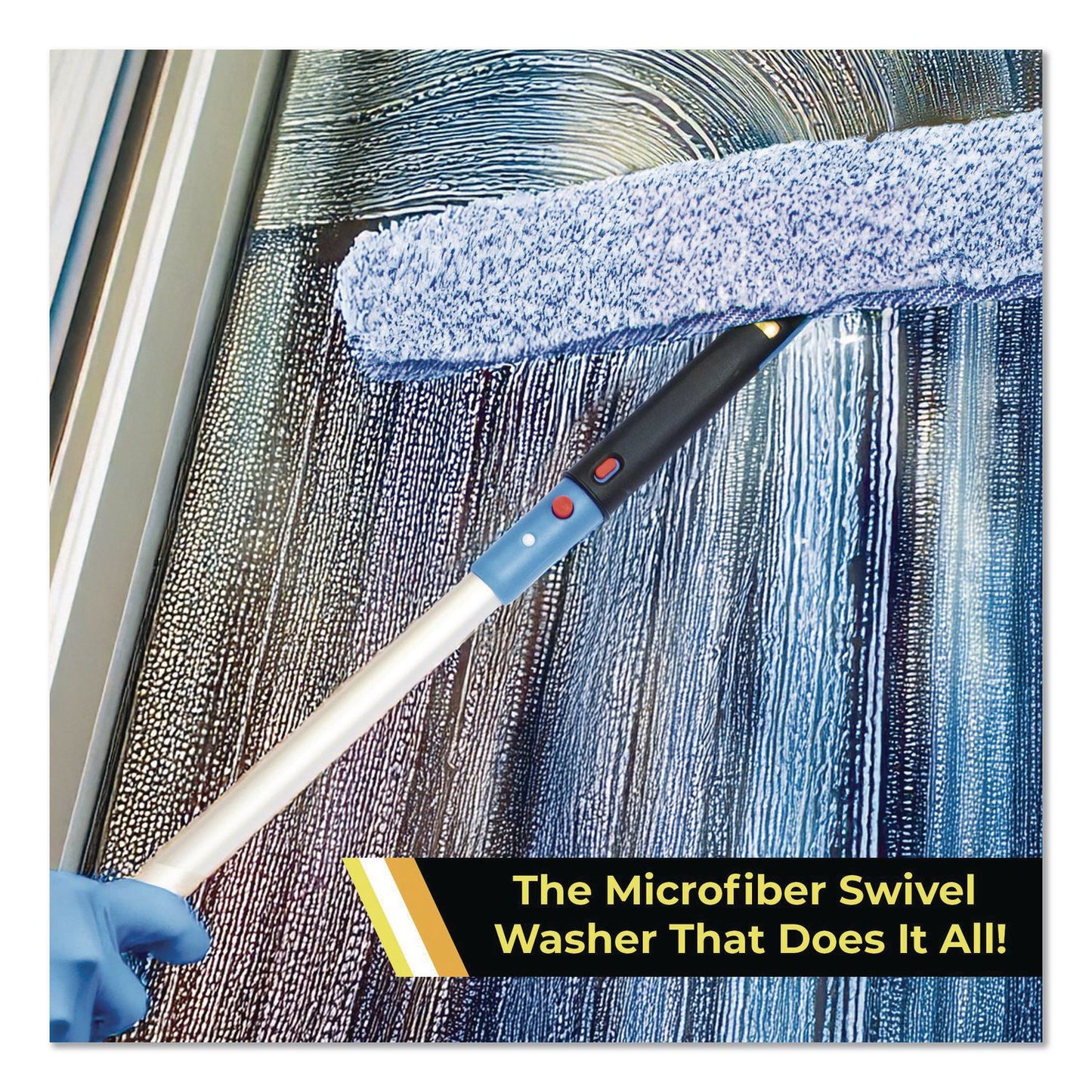Gritt Commercial Heavy-Duty Swivel Window Washer, 18" Wide Blade, 2/Pack (GCEGRI133182PK)