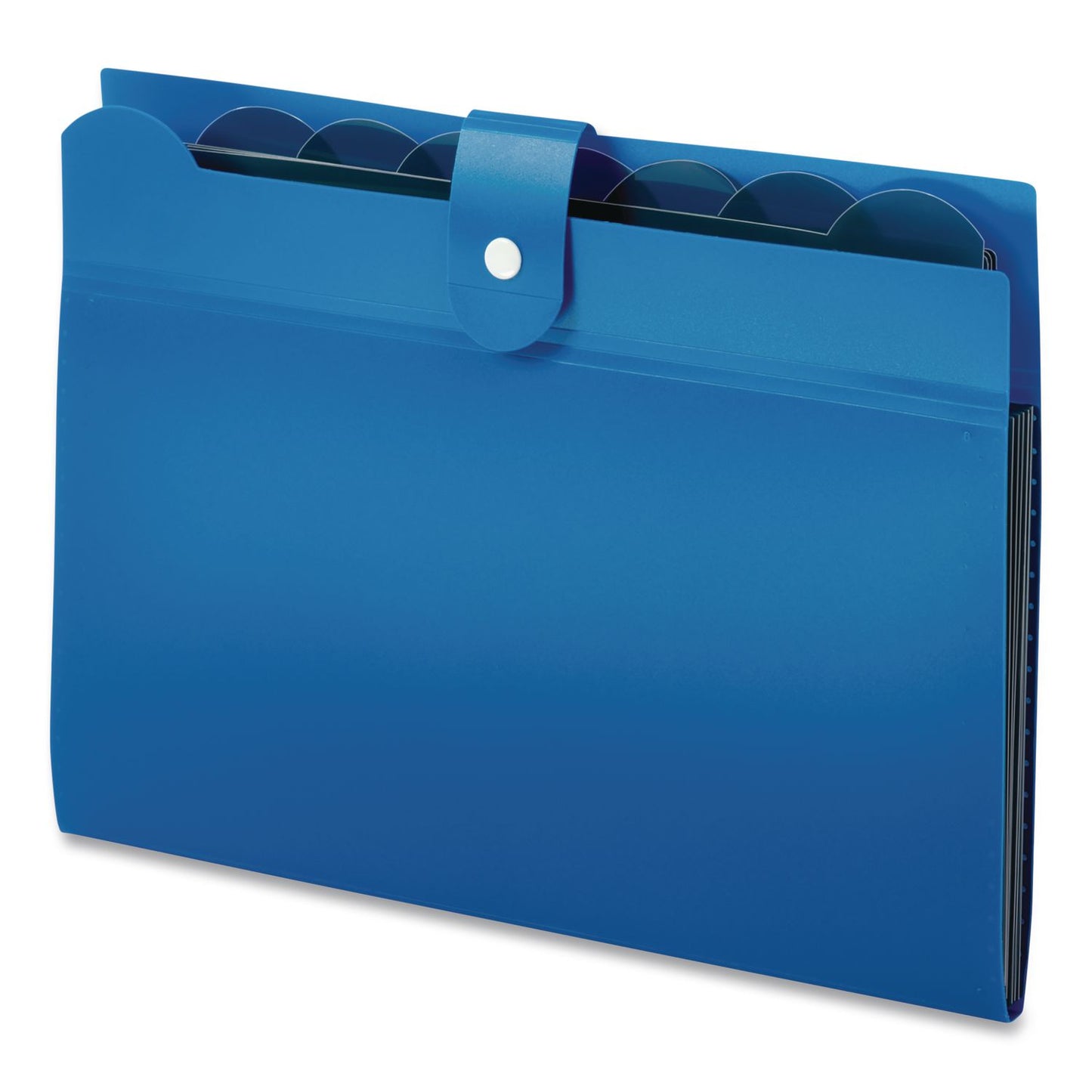 Pendaflex® Seven-Pocket Expanding File, 1" Expansion, 7 Sections, Snap Closure, 1/7-Cut Tabs, Letter Size, Blue (GLW89551BLU)