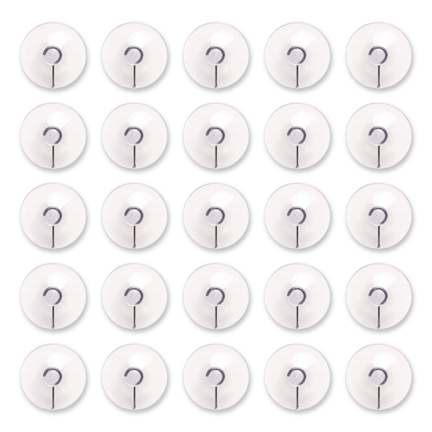 Excello Global Products® Suction Cup Hooks, Metal Silver Hook, 25/Pack (EXOSC25PK)