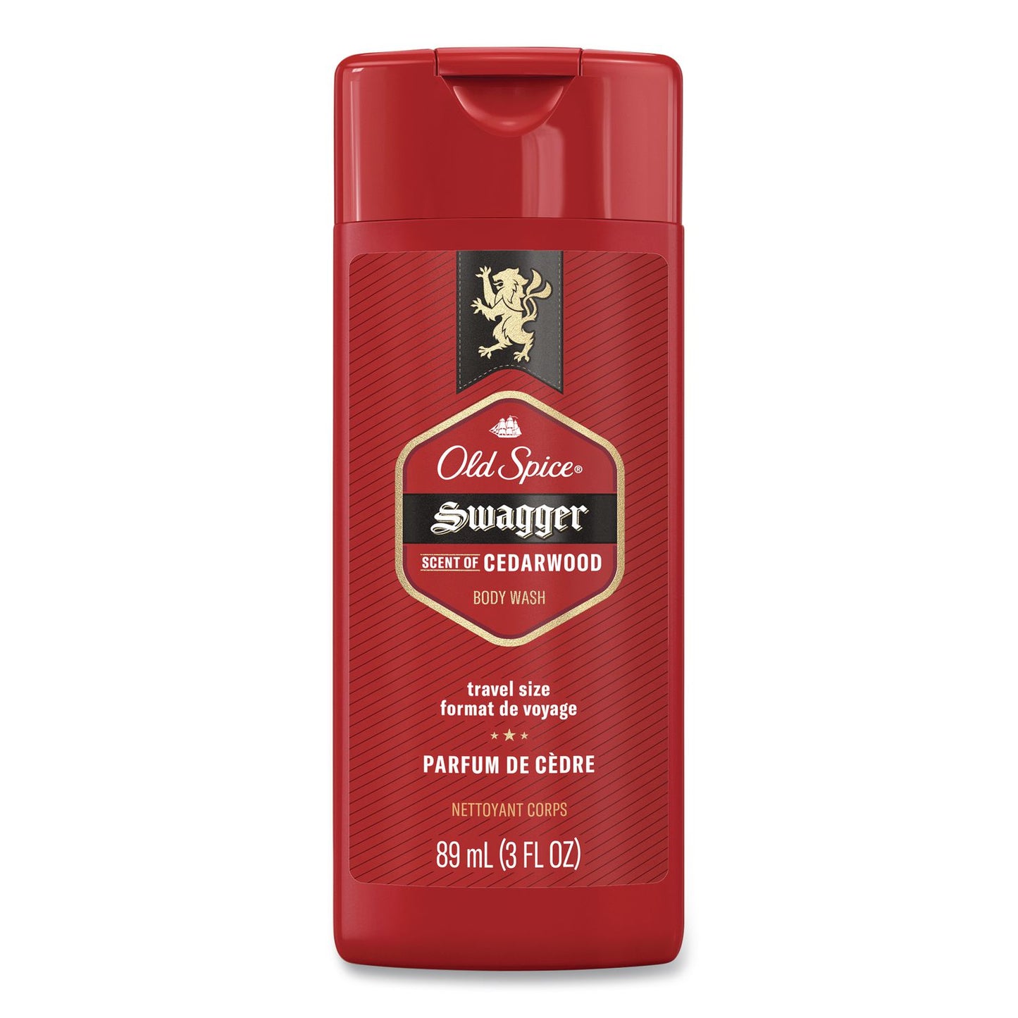 Old Spice® Red Zone Body Wash, Swagger/Cedarwood Scent, 3 oz, 24/Carton (PGC86423CT)