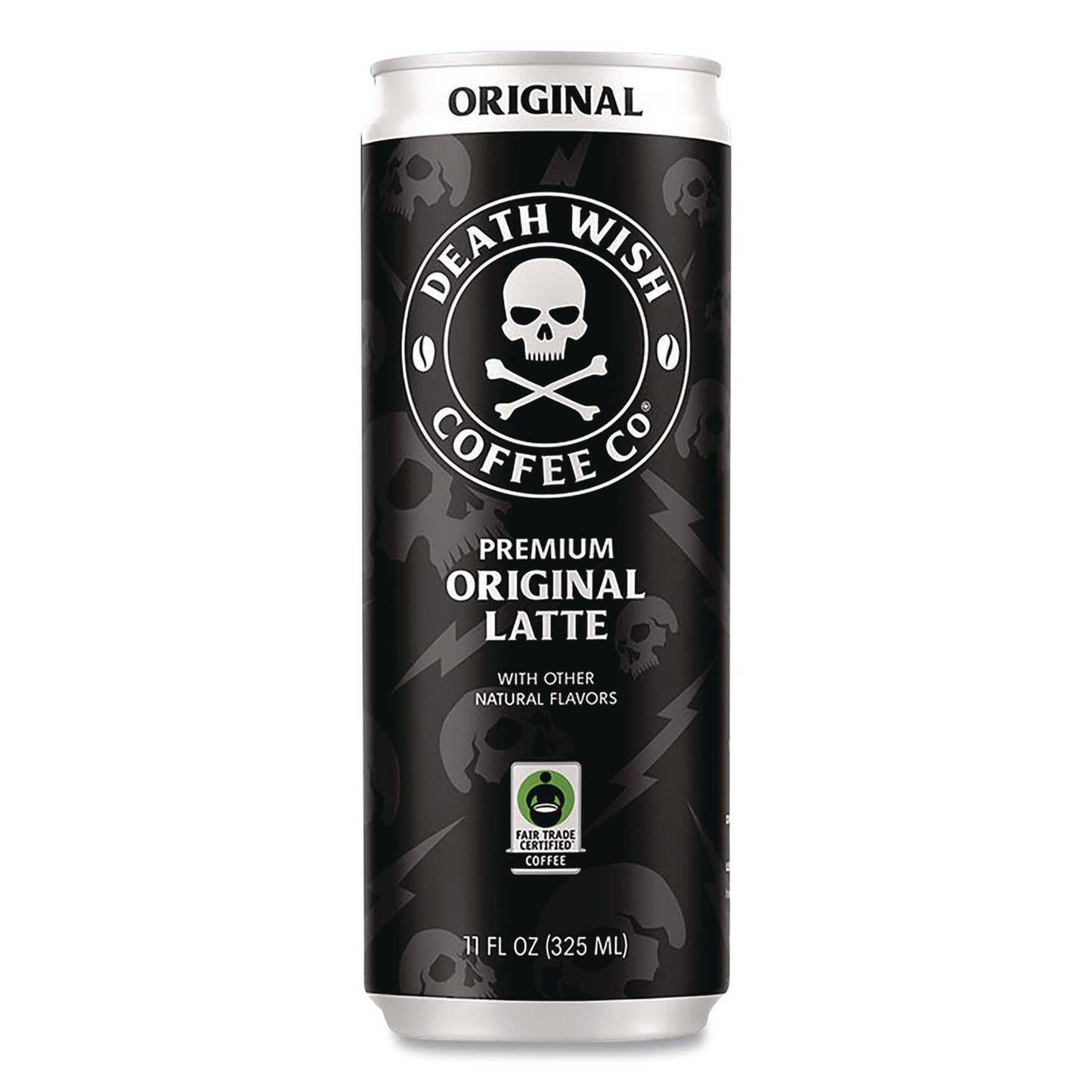 Death Wish Coffee Co. Original Latte Cold Brew Coffee, 11 oz Can, 12/Carton (DEWEWC34446)