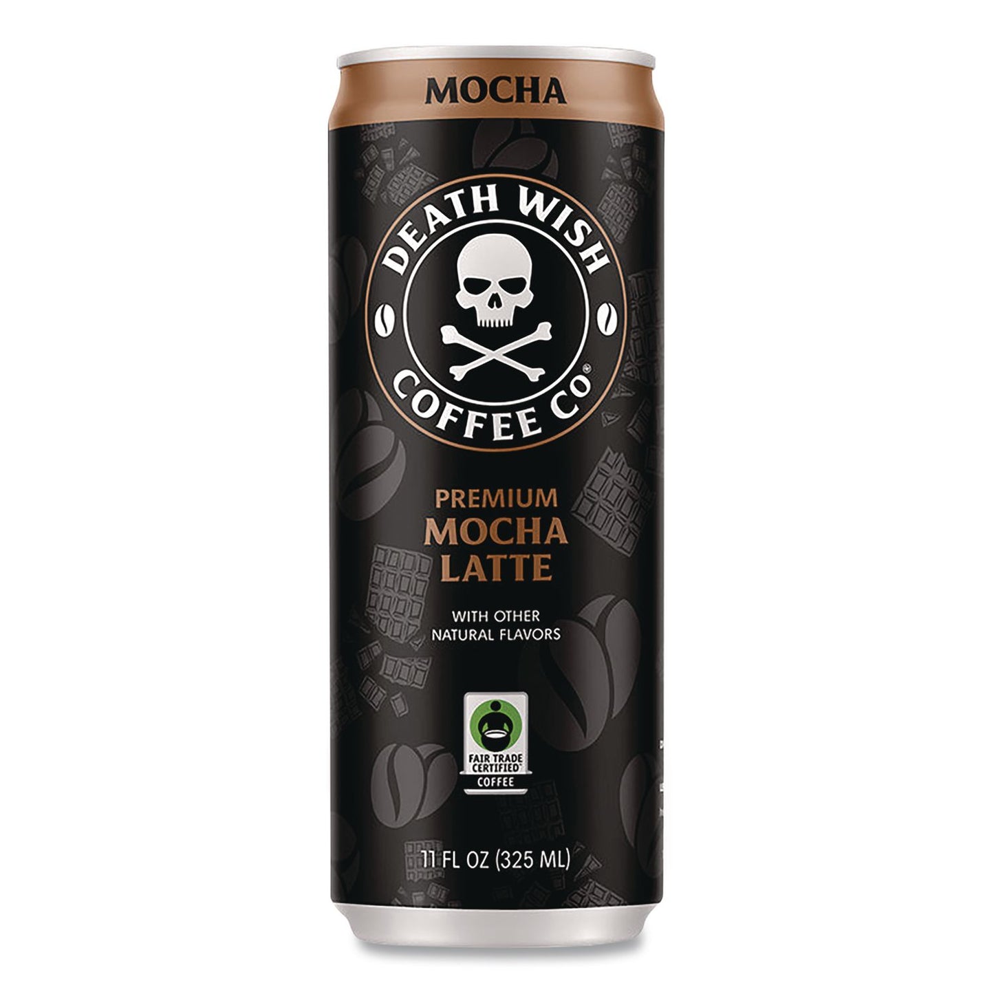 Death Wish Coffee Co. Mocha Latte Cold Brew Coffee, 11 oz Can, 12/Carton (DEWEWC34447)