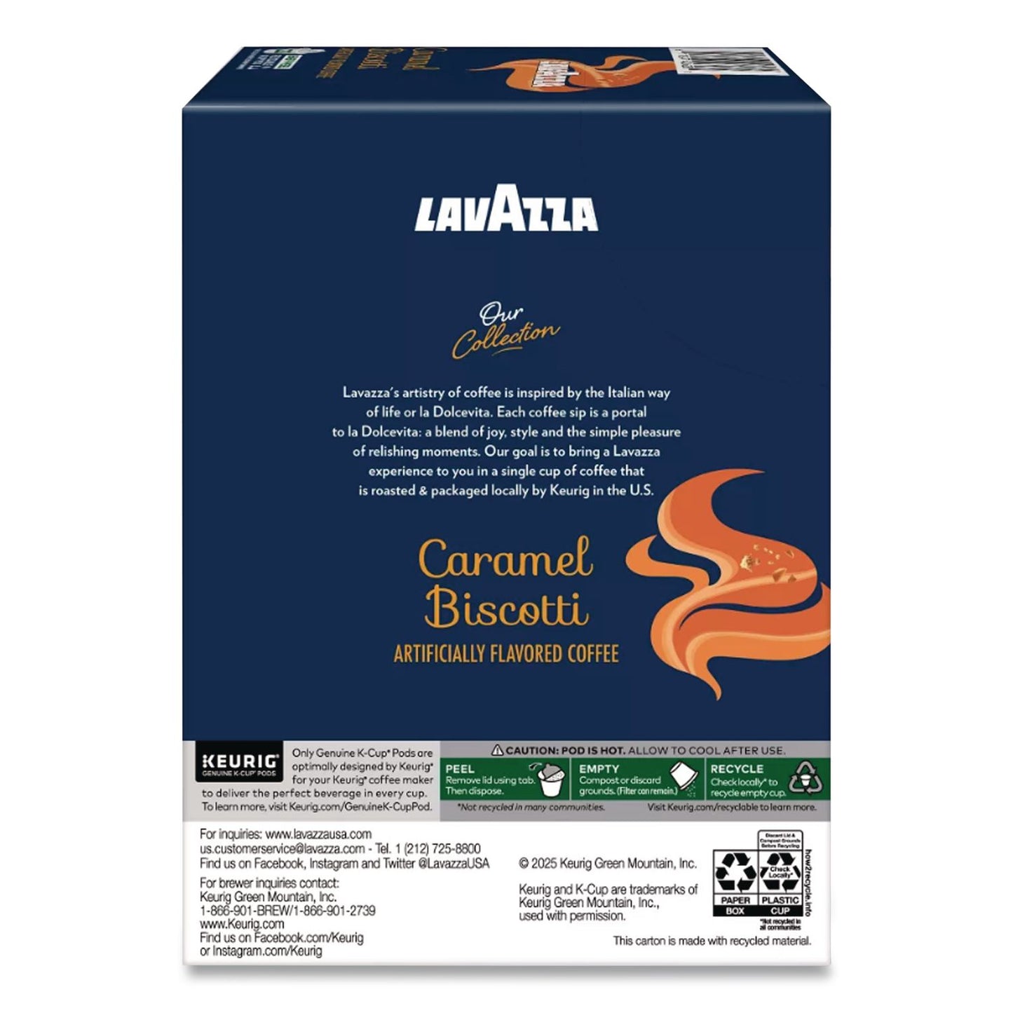 Lavazza Caramel Biscotti Coffee K-Cup, 22/Box (LAV5000384732)