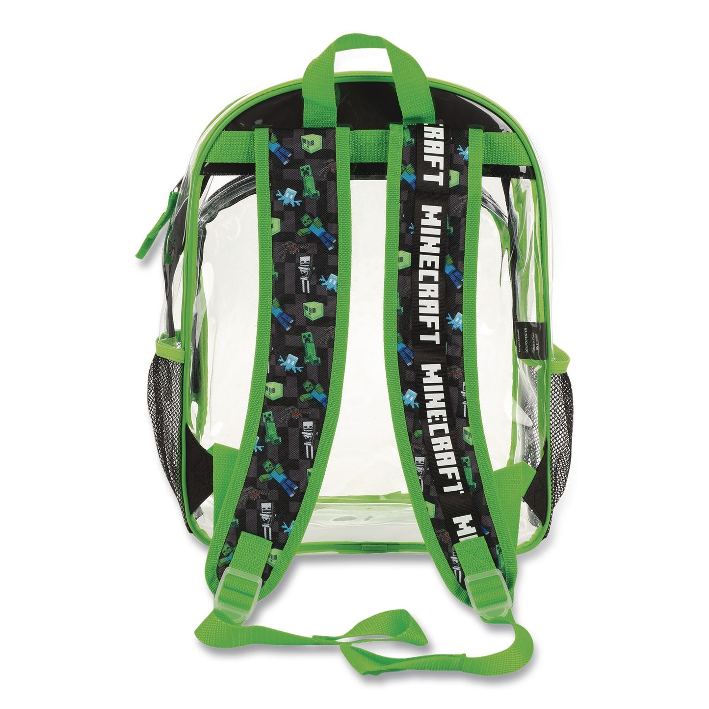 Bioworld® Minecraft Clear 5-Piece Backpack Set, 12 x 5 x 16, Clear/Multicolor (BWRB1Y6Q2SMNCPP)