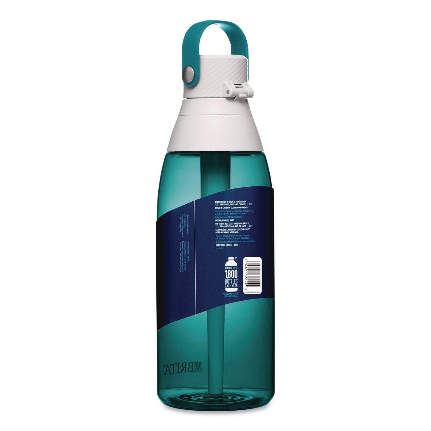 Brita® Plastic Filtered Water Bottle, 36 oz, Sea Glass (CLO36524)