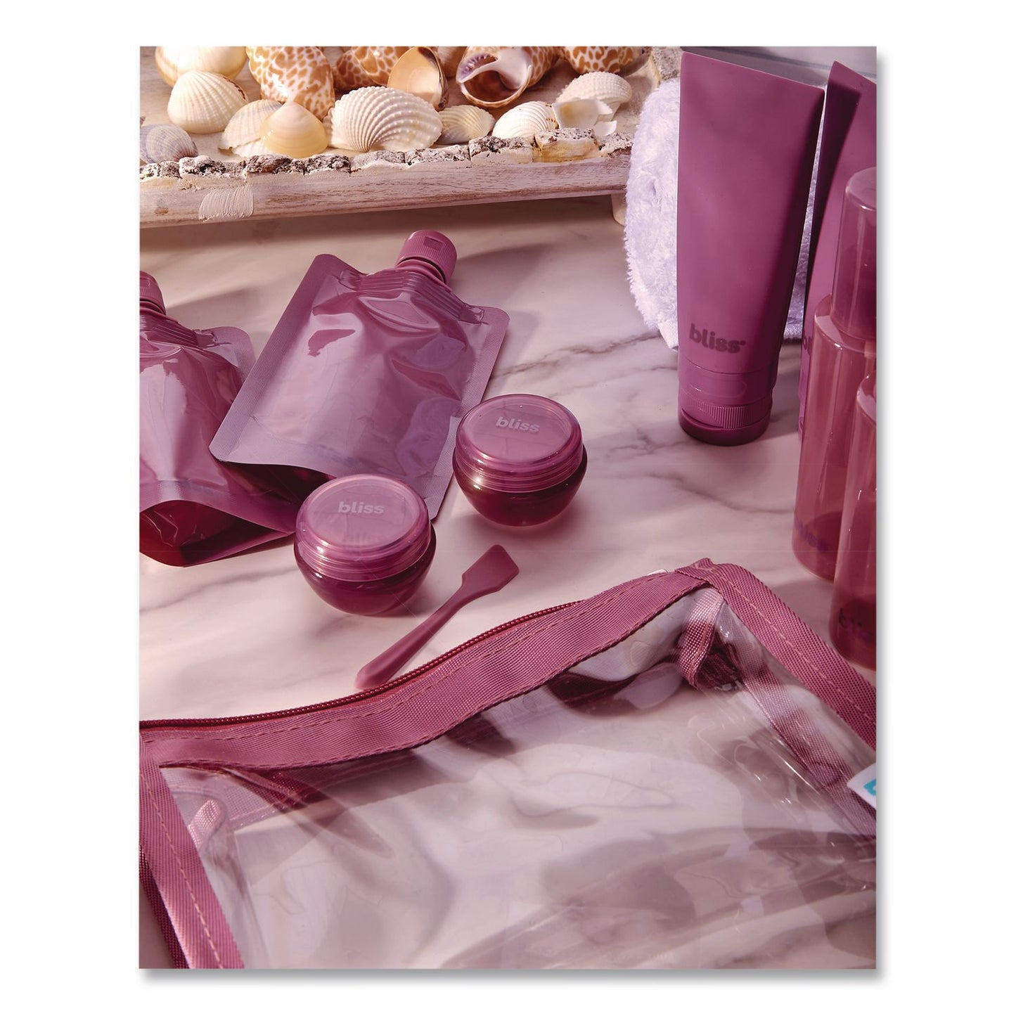 Bliss Travel Toiletry Bottle Set, Maroon (ILBSOBB0007)