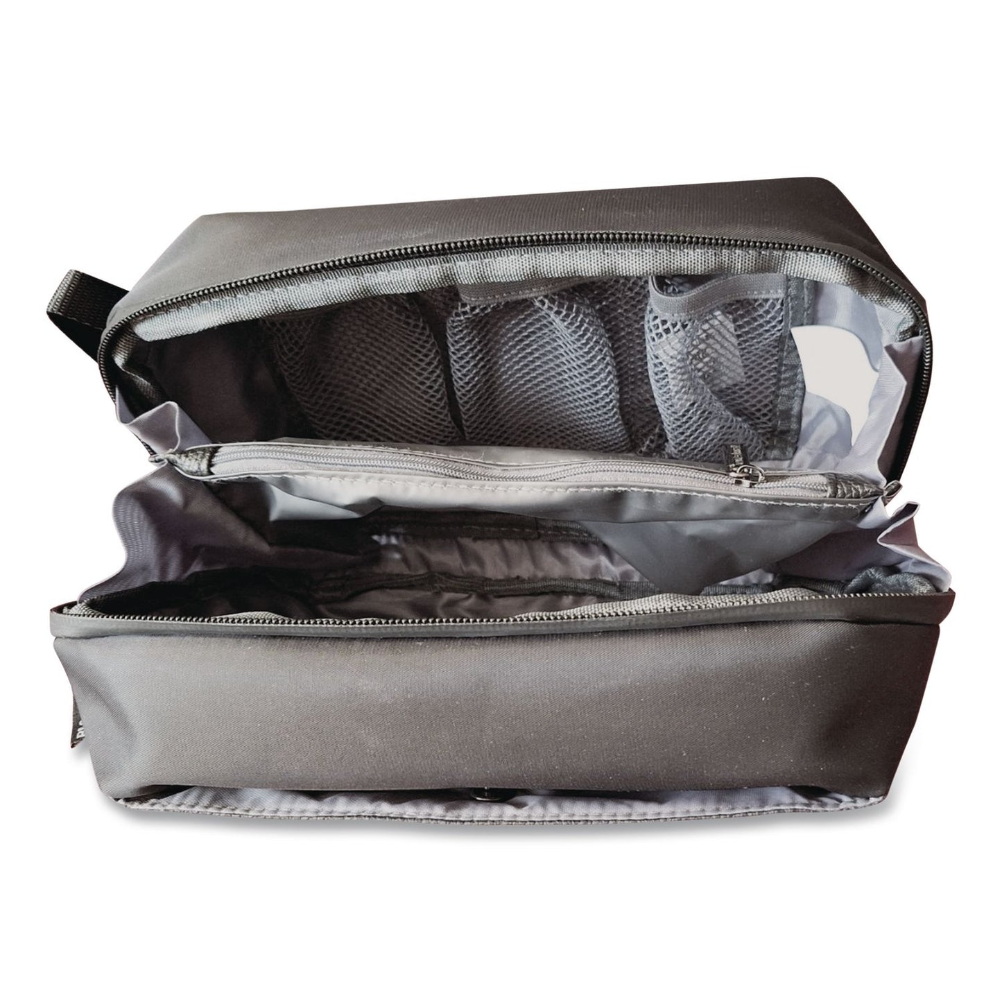 Brookstone® Polyester Toiletry Bag, 10.5 x 4.5 x 6.75, Black (BKTBOBD0004)