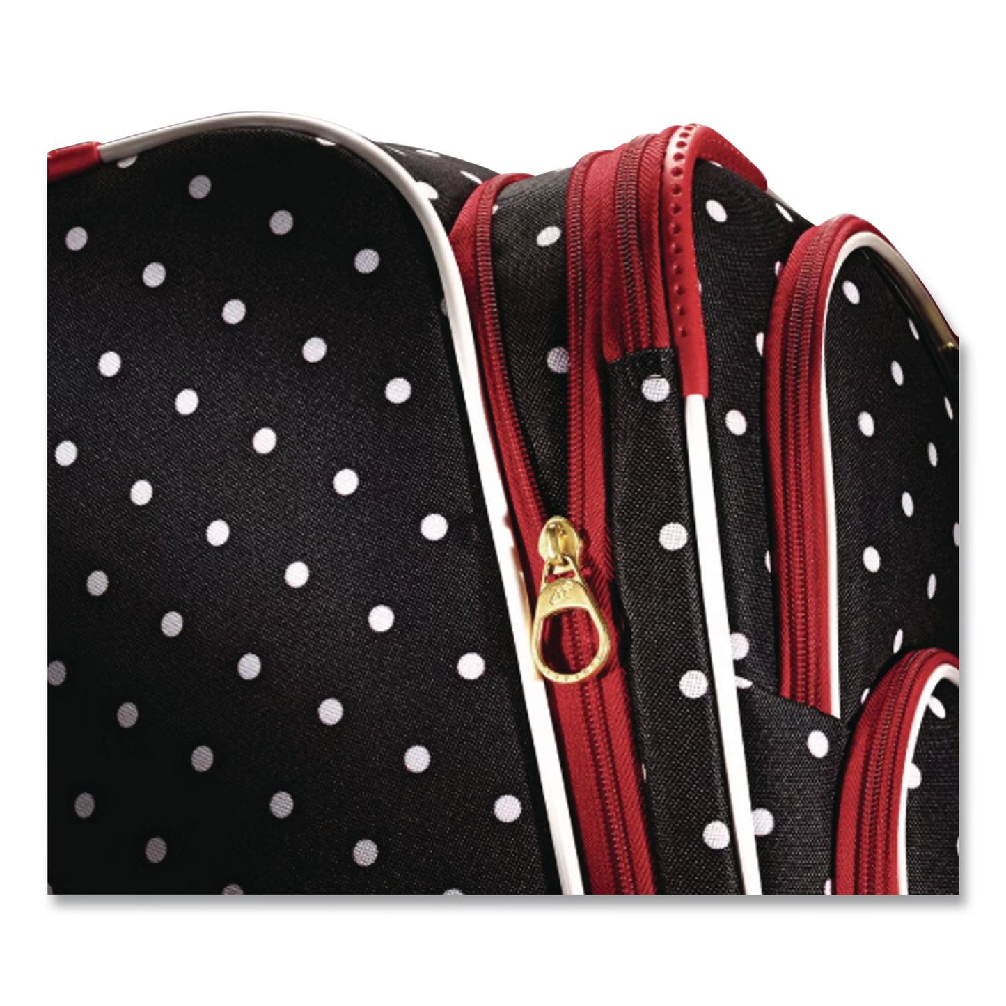 AMERICAN TOURISTER Disney Minnie Mouse Red Bow Softside Spinner Suitcase, 8 x 14.5 x 24, Black/Red/White (SML676144754)