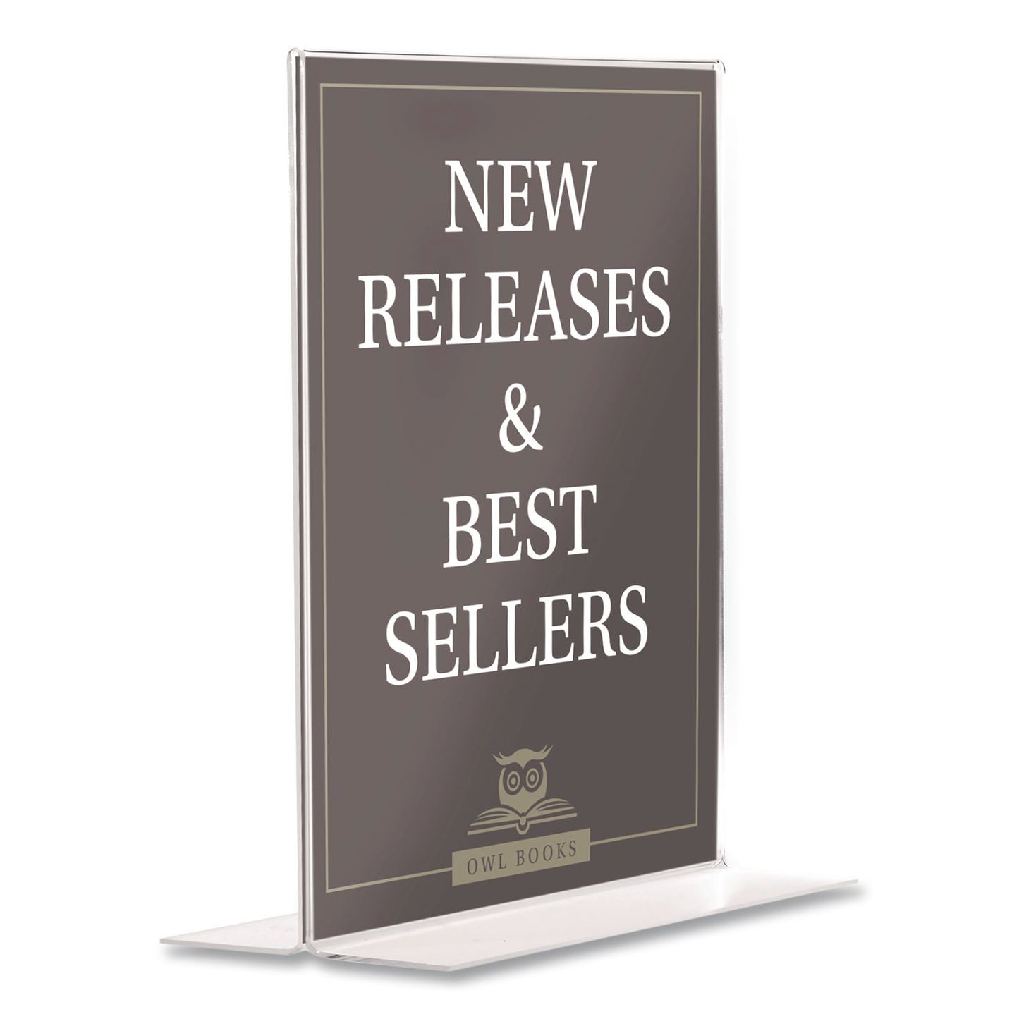Excello Global Products® Double-Sided Sign Holder, 8.5 x 11 Insert (EXOSHT8511)