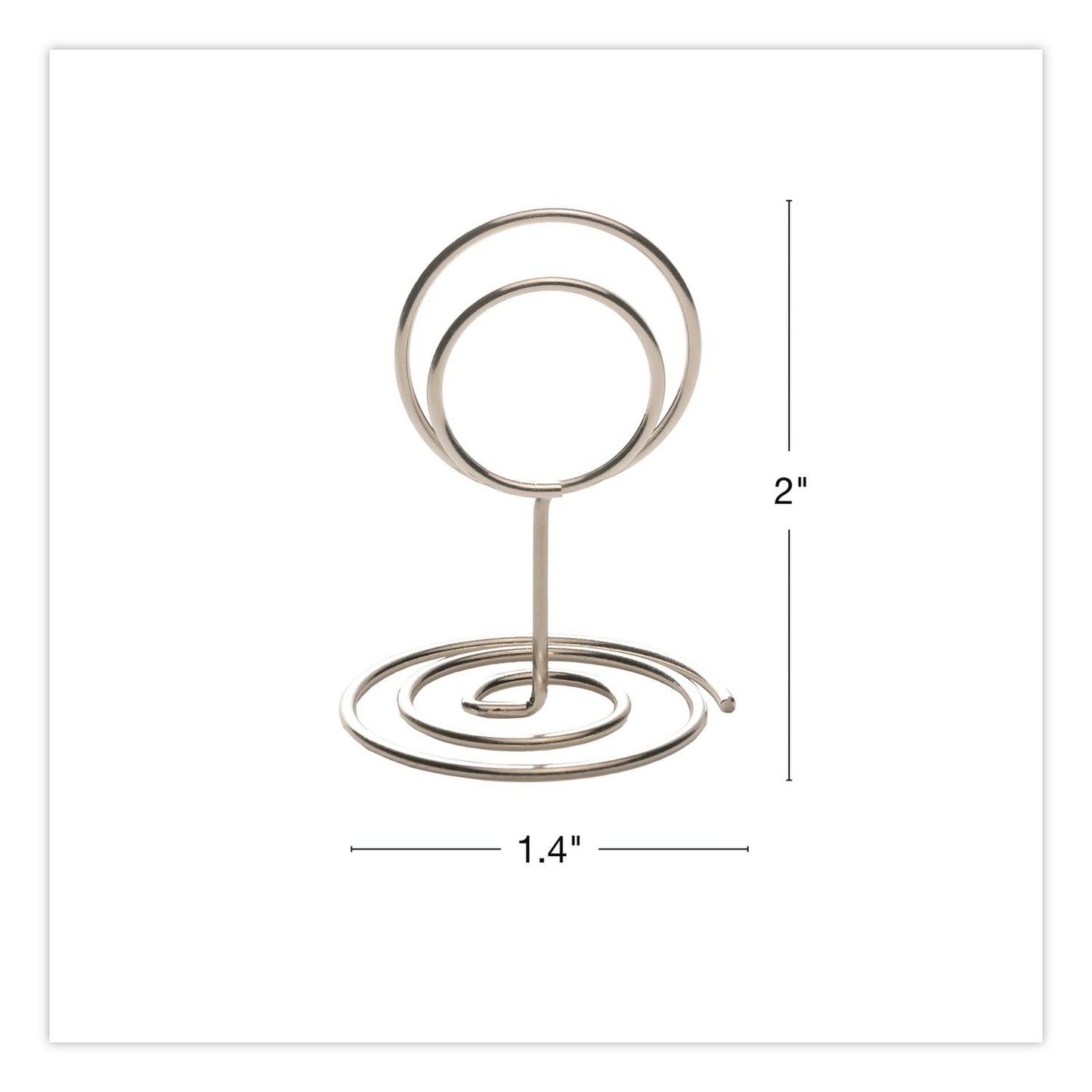 Global Printed Products Decorative Wire Card Holders, Silver Frame, 20/Pack (GPUWRHLDRSLV)