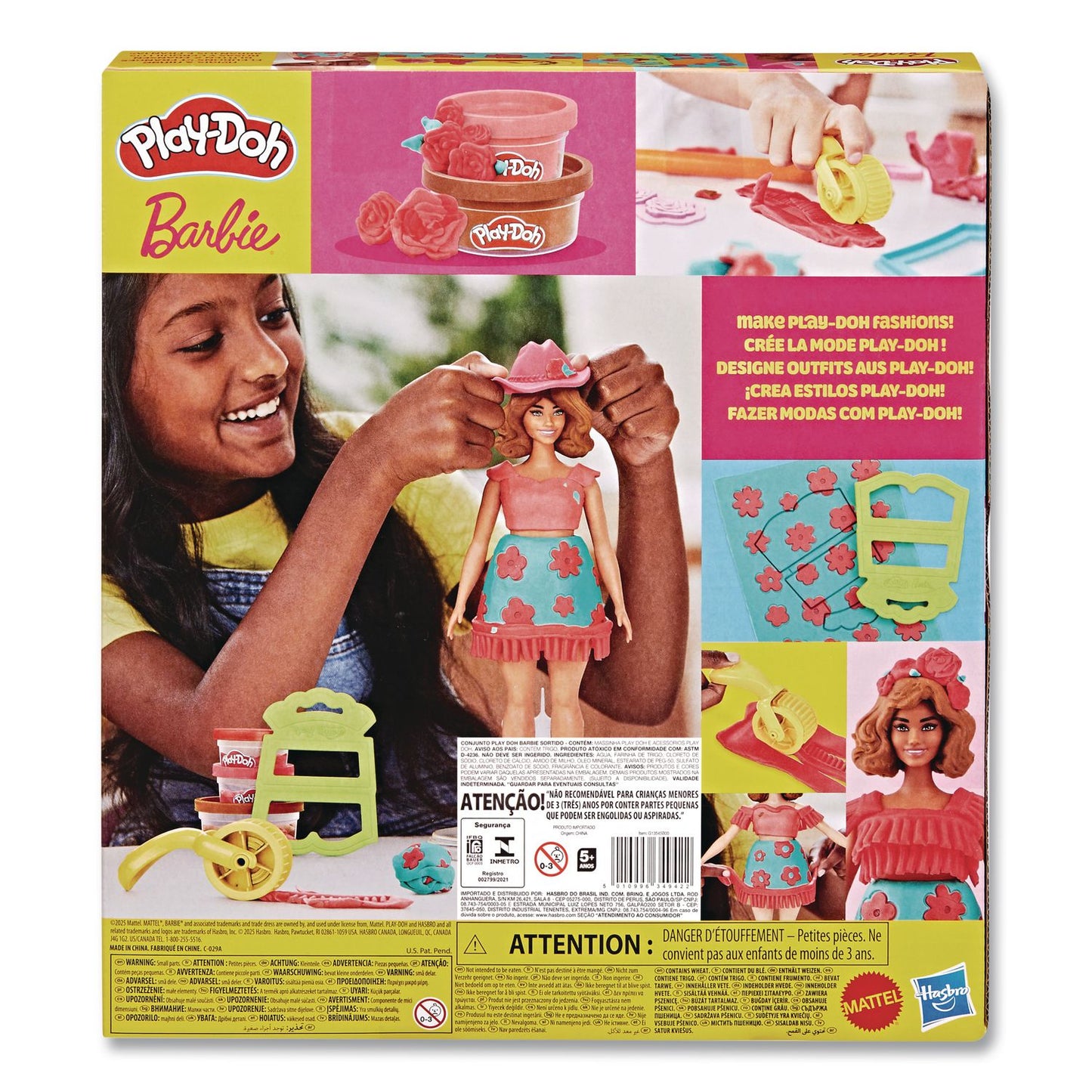Hasbro Play-Doh Barbie Florals and Fringe Doll Set (HSBG1360)