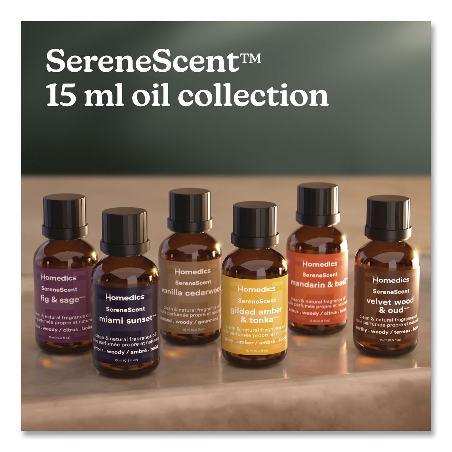 HoMedics® SereneScent Fig and Sage Essential Oil, 0.5 oz Bottle (MDCARMHEO15FS)